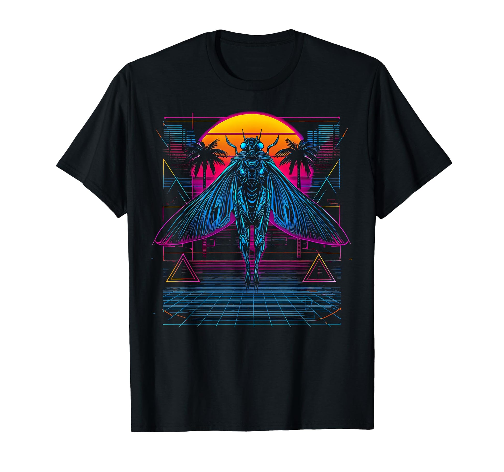 Mothman Cryptozoology Cryptid Vaporwave T-Shirt - Graphic Print Unisex - T-Shirt, Sweatshirt, Hoodie