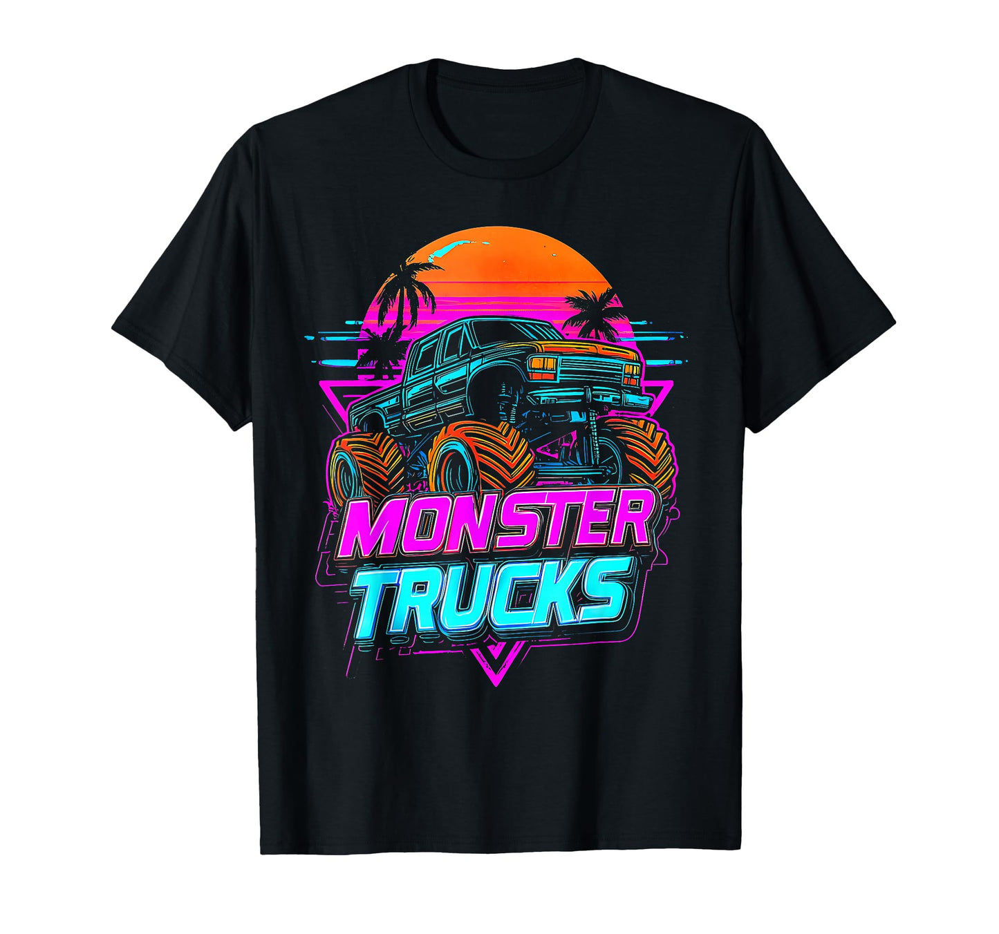 Monster Truck 4 Wheeler Vaporwave T-Shirt - Unique Graphic for Adults - T-Shirt, Sweatshirt, Hoodie