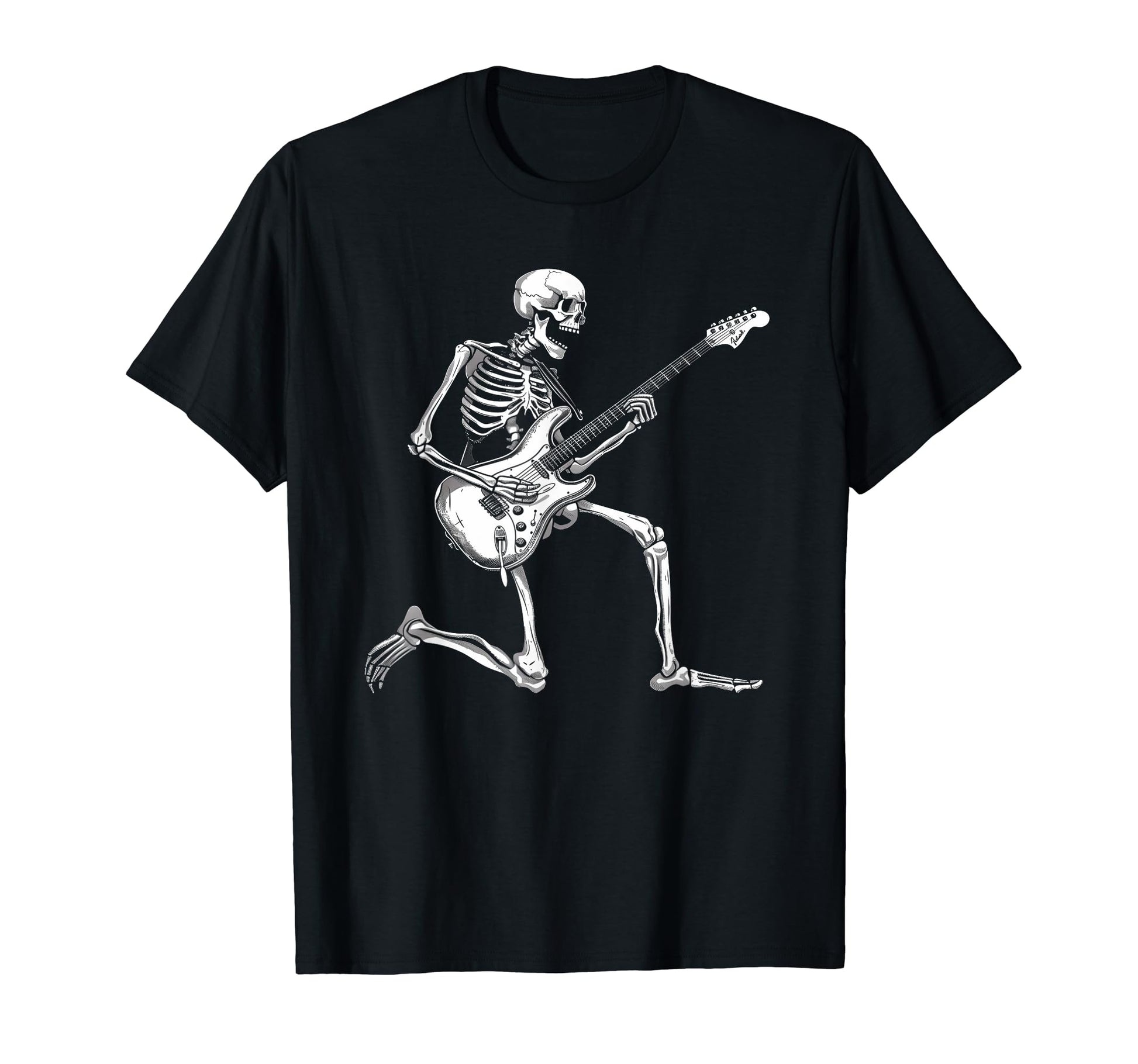 Rock And Roll Skeleton Playing T-Shirt - Casual Everyday Wear for Adults - T-Shirt, Sweatshirt, Hoodie