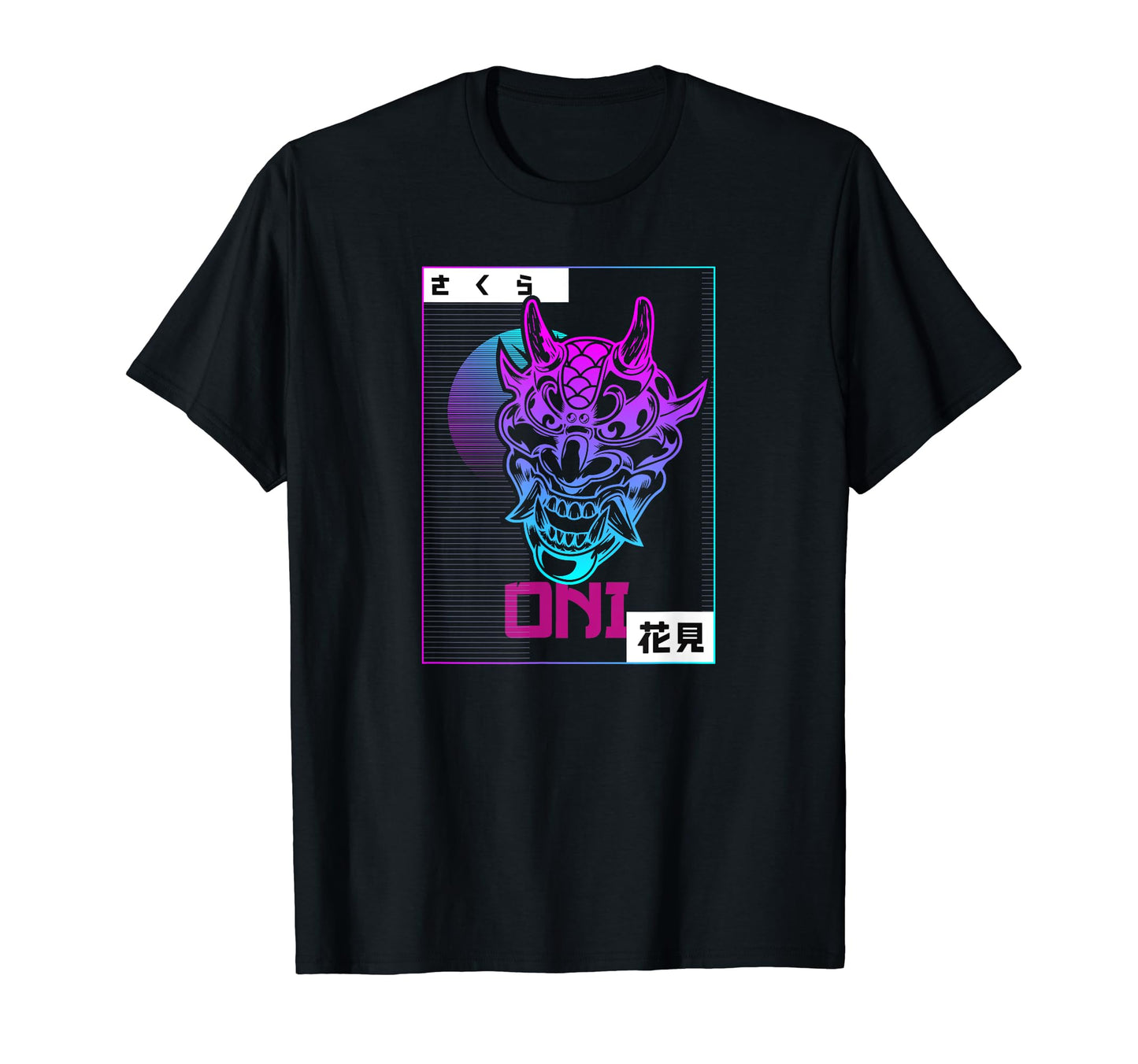 Japanese Demon Face Mask Devil Oni T-Shirt - Unique Graphic for Adults - T-Shirt, Sweatshirt, Hoodie