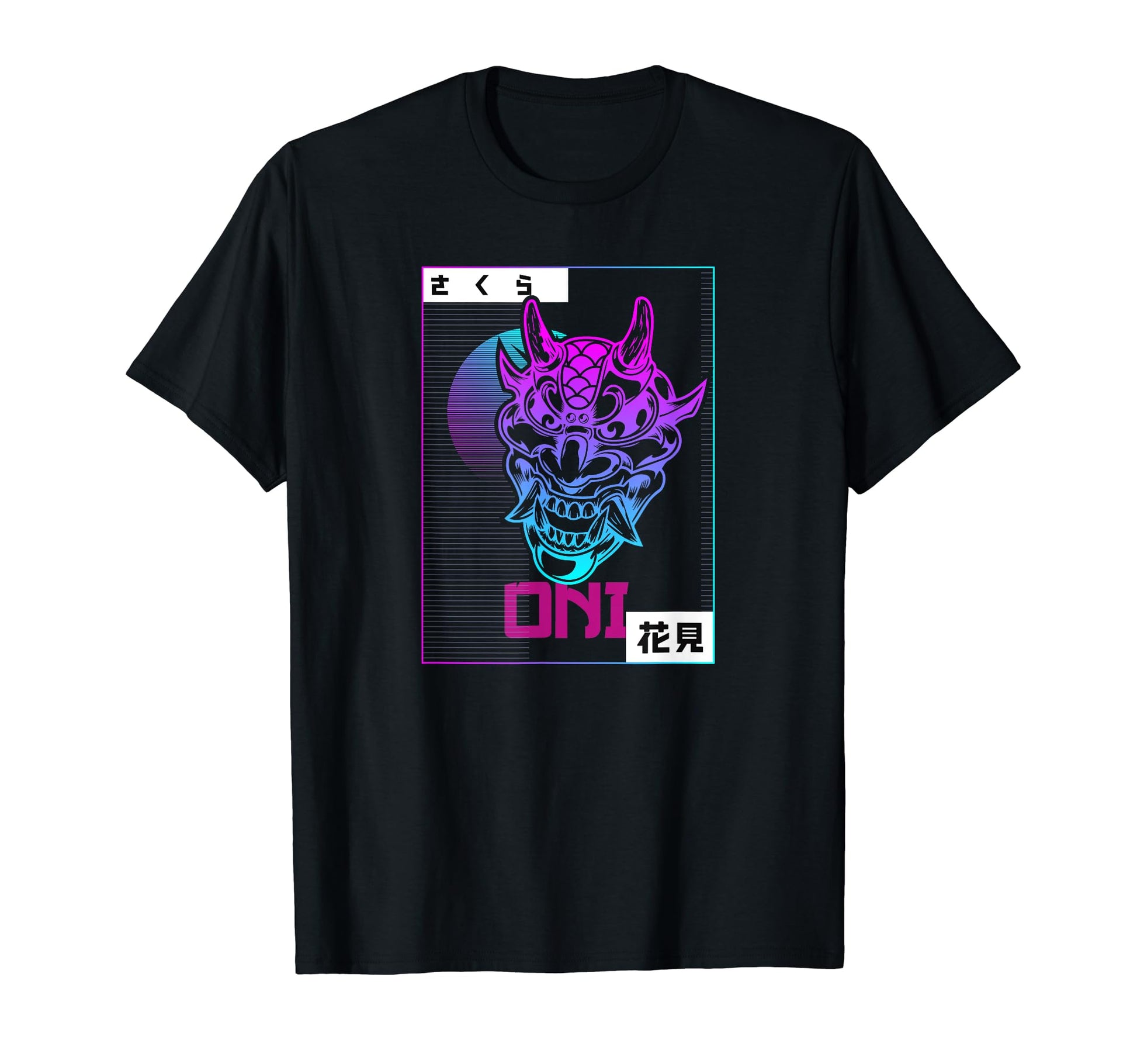 Japanese Demon Face Mask Devil Oni T-Shirt - Unique Graphic for Adults - T-Shirt, Sweatshirt, Hoodie