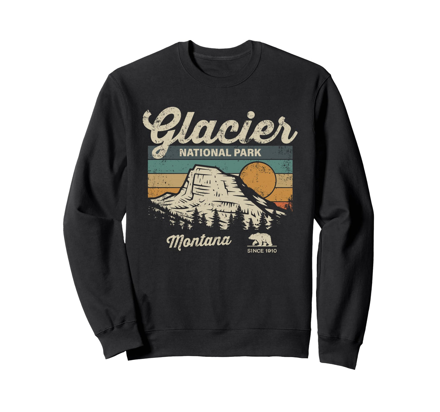 Glacier National Park Montana Travelers T-Shirt - Graphic Print Unisex - T-Shirt, Sweatshirt, Hoodie