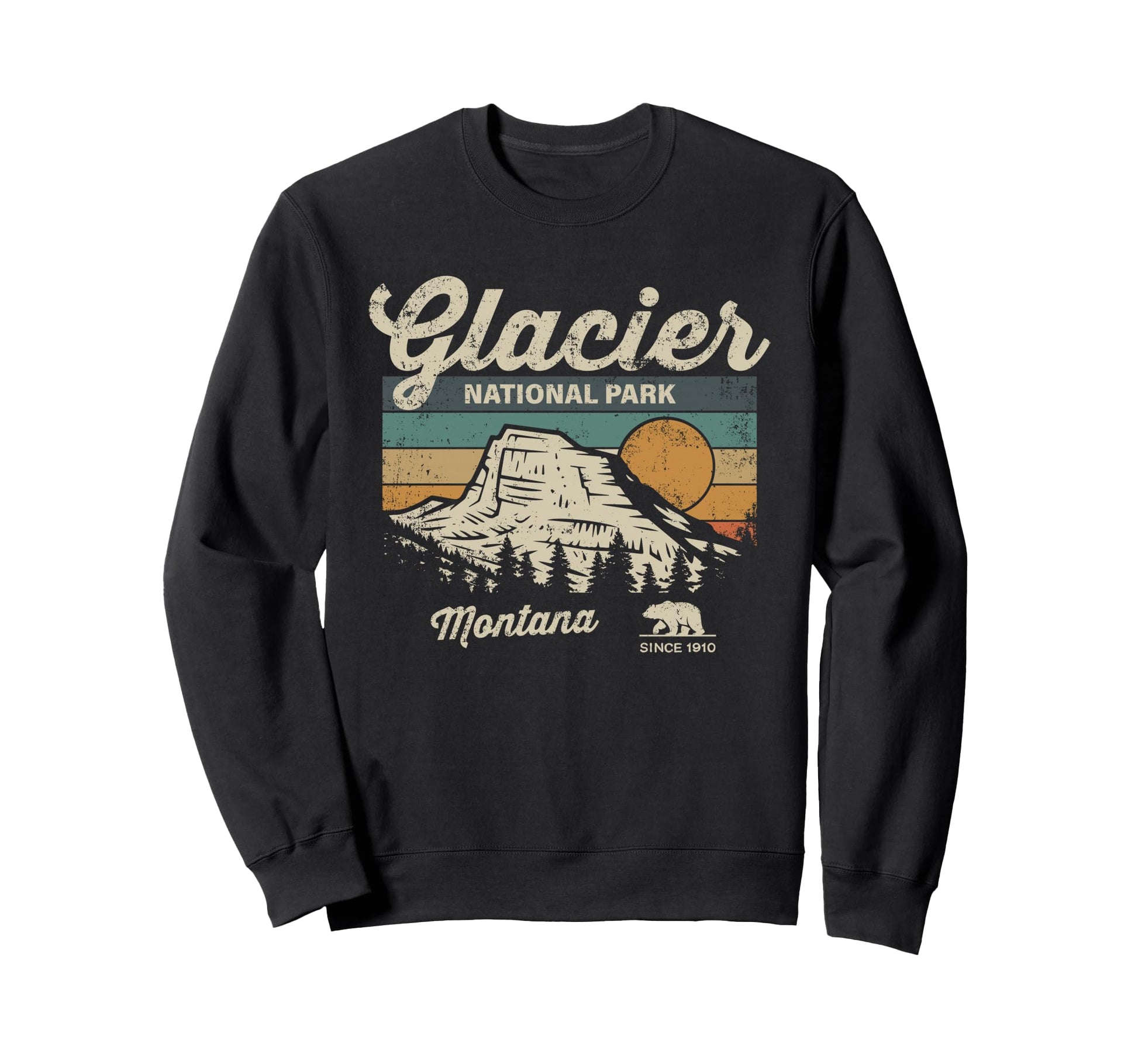 Glacier National Park Montana Travelers T-Shirt - Graphic Print Unisex - T-Shirt, Sweatshirt, Hoodie