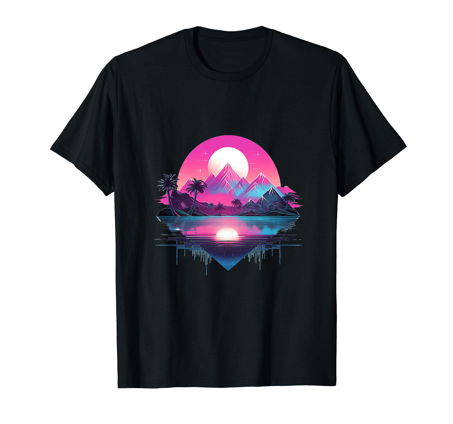 Vaporwave Landscape Aesthetic Art T-Shirt - Minimalist Print Unisex - T-Shirt, Sweatshirt, Hoodie