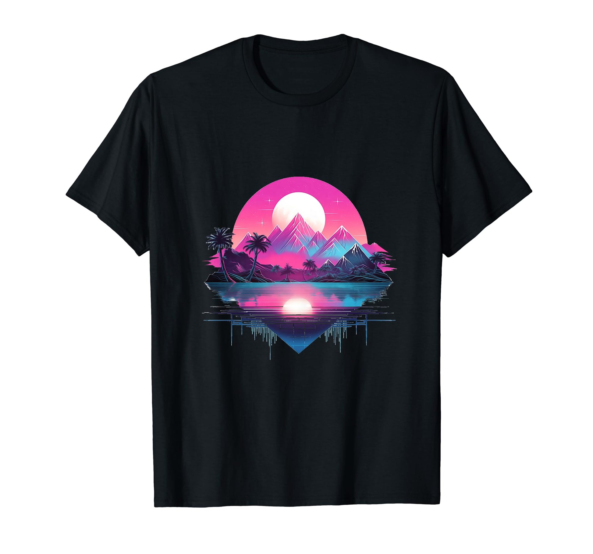 Vaporwave Landscape Aesthetic Art T-Shirt - Minimalist Print Unisex - T-Shirt, Sweatshirt, Hoodie