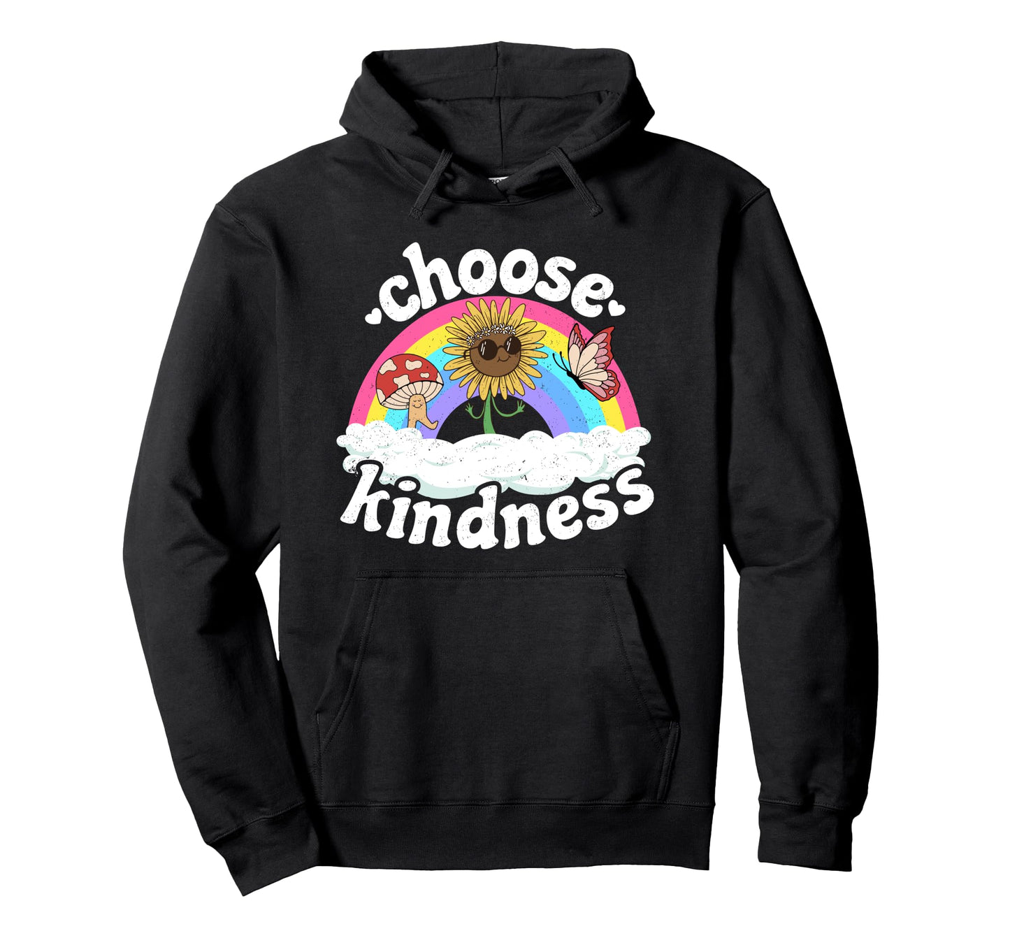Positive Anti Bullying Rainbow Peace Hoodie - Aesthetic Graphic Men Women - T-Shirt, Sweatshirt, Hoodie