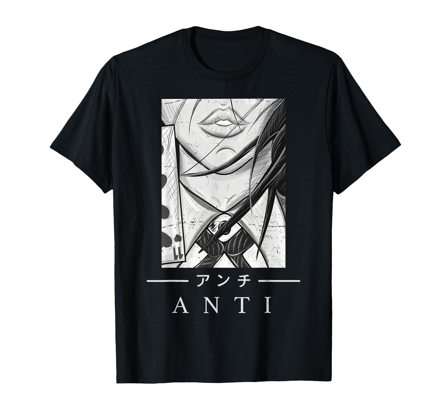Anime Anti Japanese Art Aesthetic T-Shirt - Graphic Print Men Women - T-Shirt, Sweatshirt, Hoodie