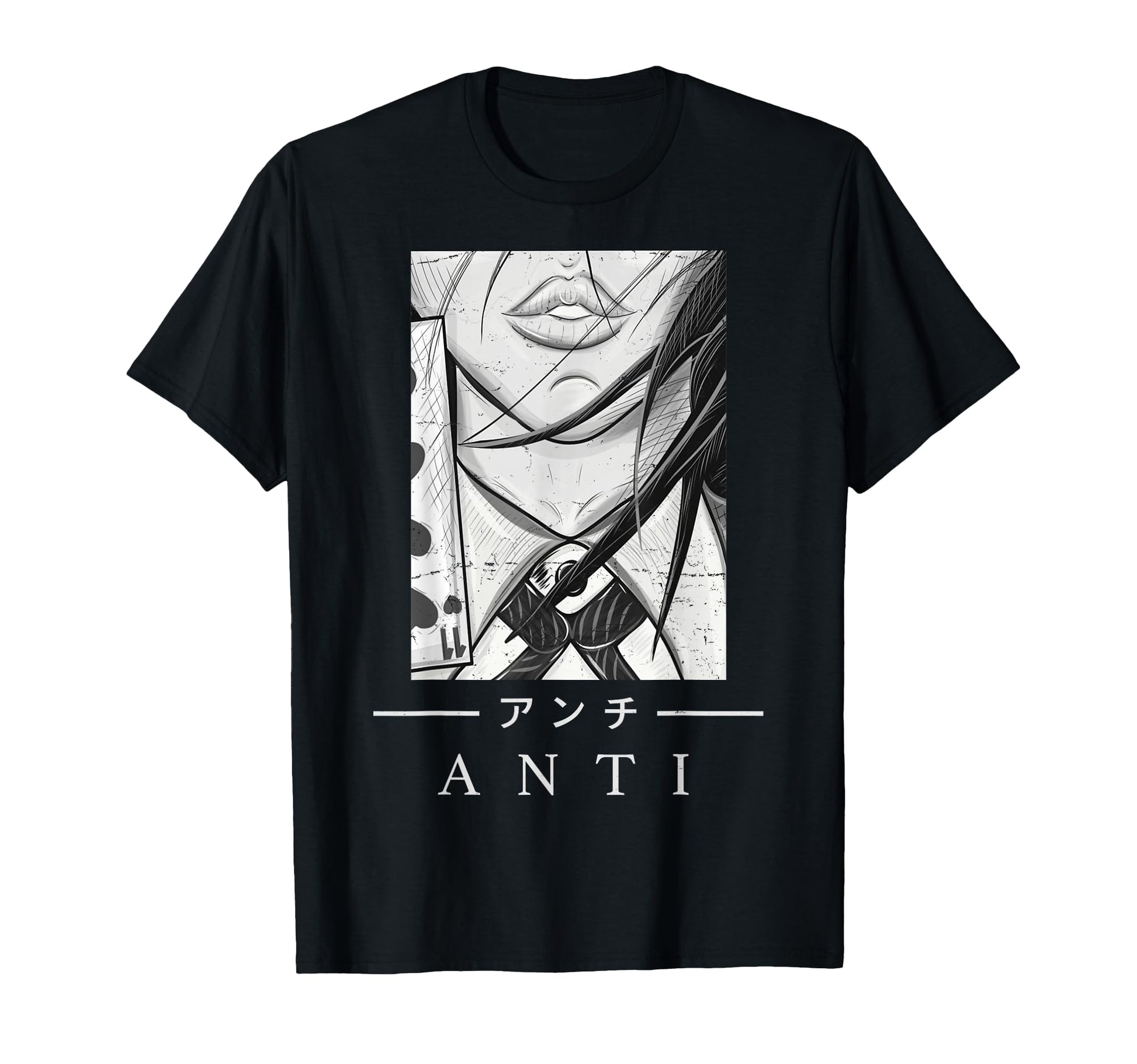 Anime Anti Japanese Art Aesthetic T-Shirt - Graphic Print Men Women - T-Shirt, Sweatshirt, Hoodie