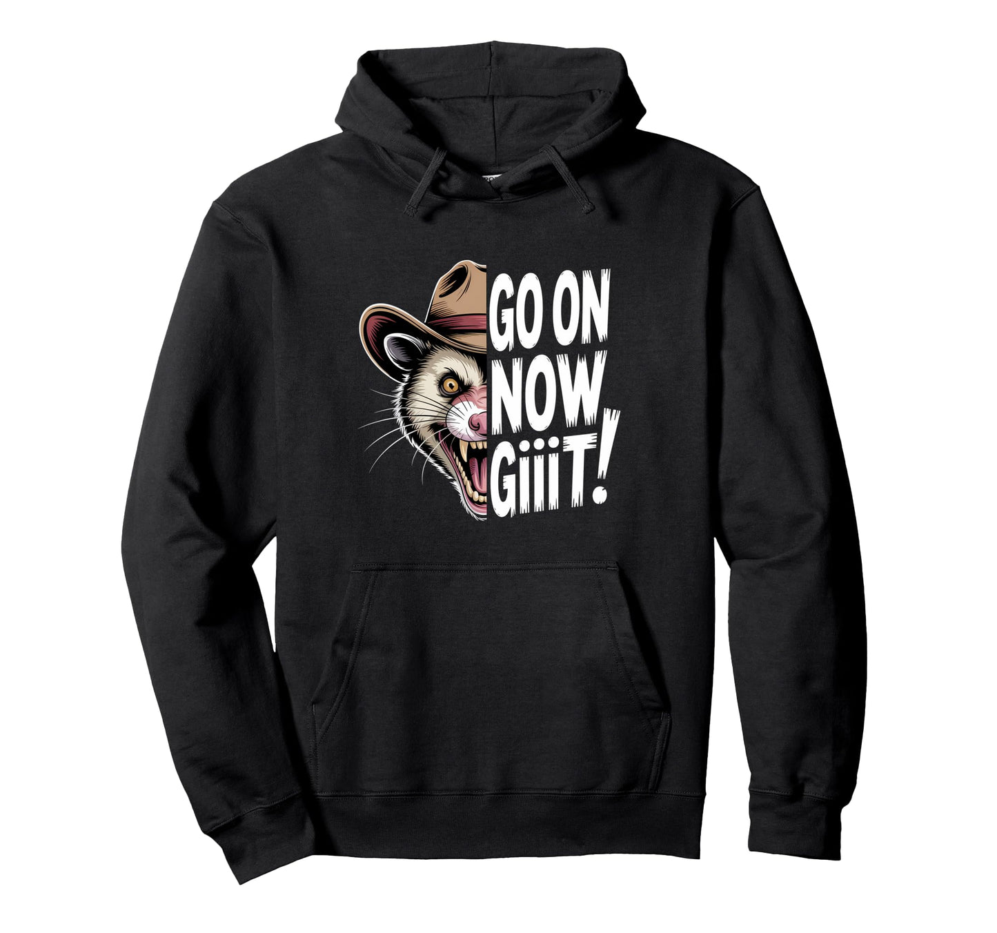 Go Now Git Western Country Possum Hoodie - Casual Everyday Wear for Adults - T-Shirt, Sweatshirt, Hoodie