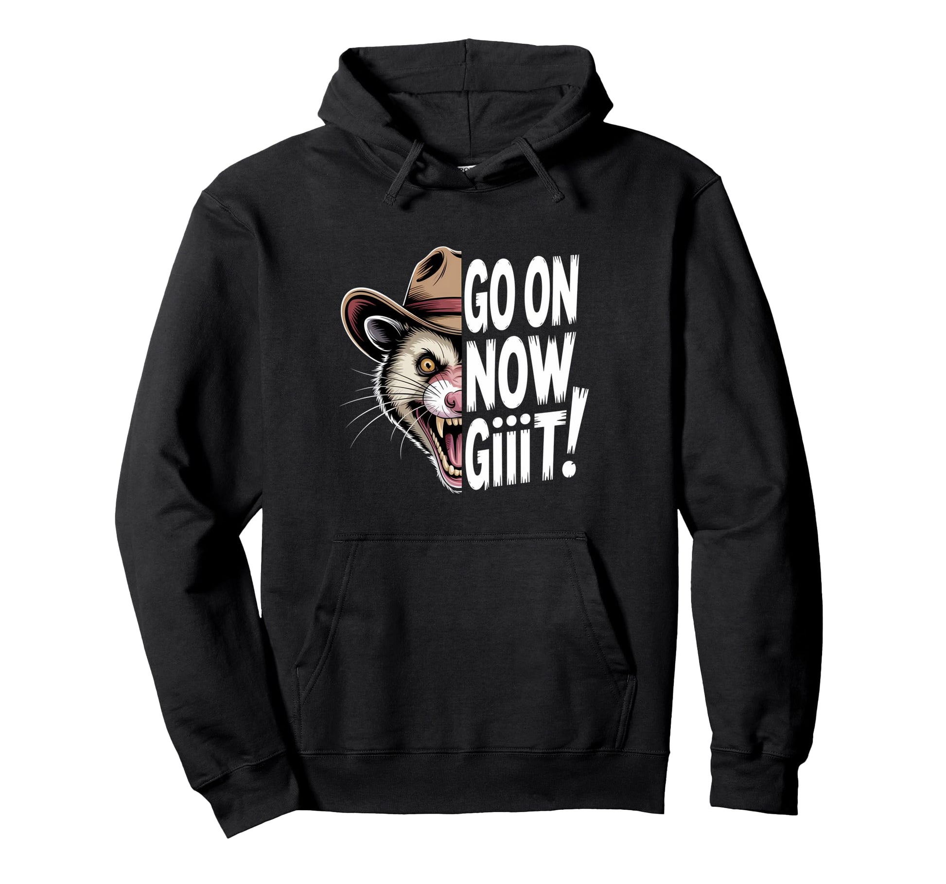 Go Now Git Western Country Possum Hoodie - Casual Everyday Wear for Adults - T-Shirt, Sweatshirt, Hoodie