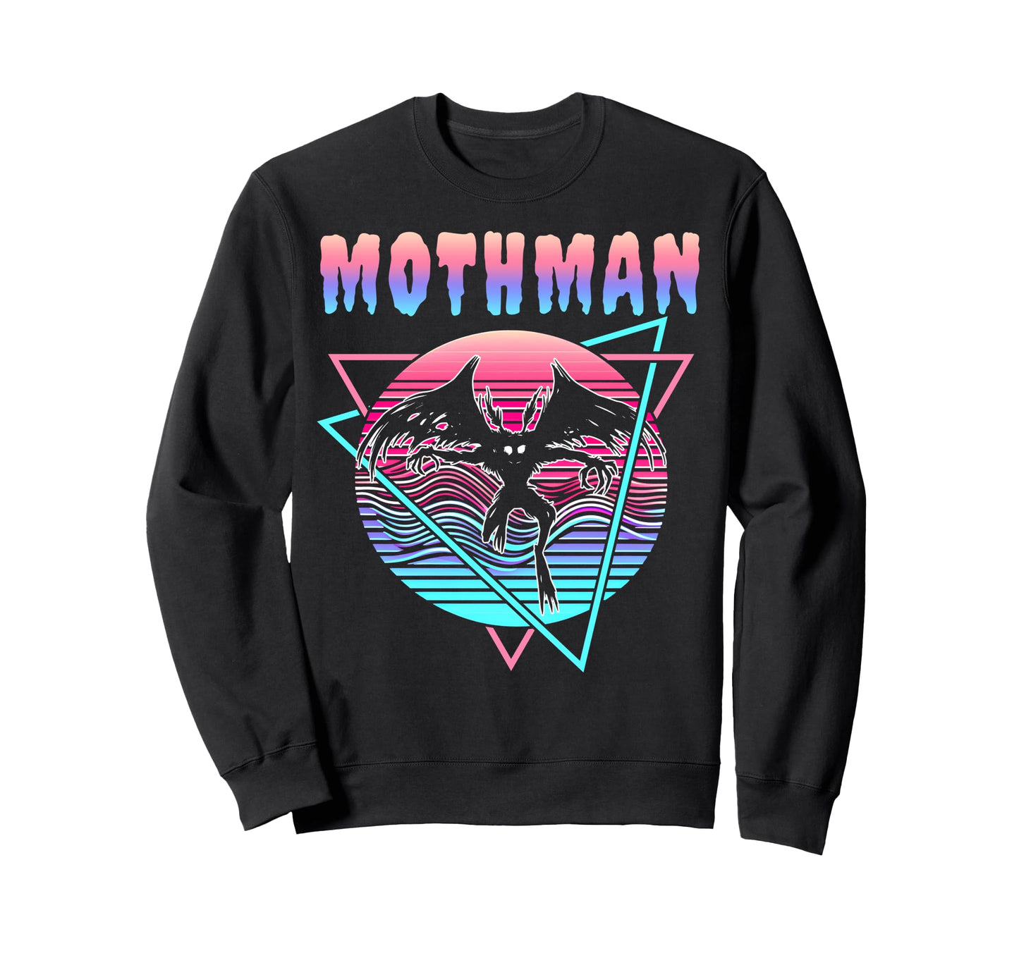 Vaporwave Aesthetic Mothman Sweatshirt - Fun Novelty Design for Adults - T-Shirt, Sweatshirt, Hoodie
