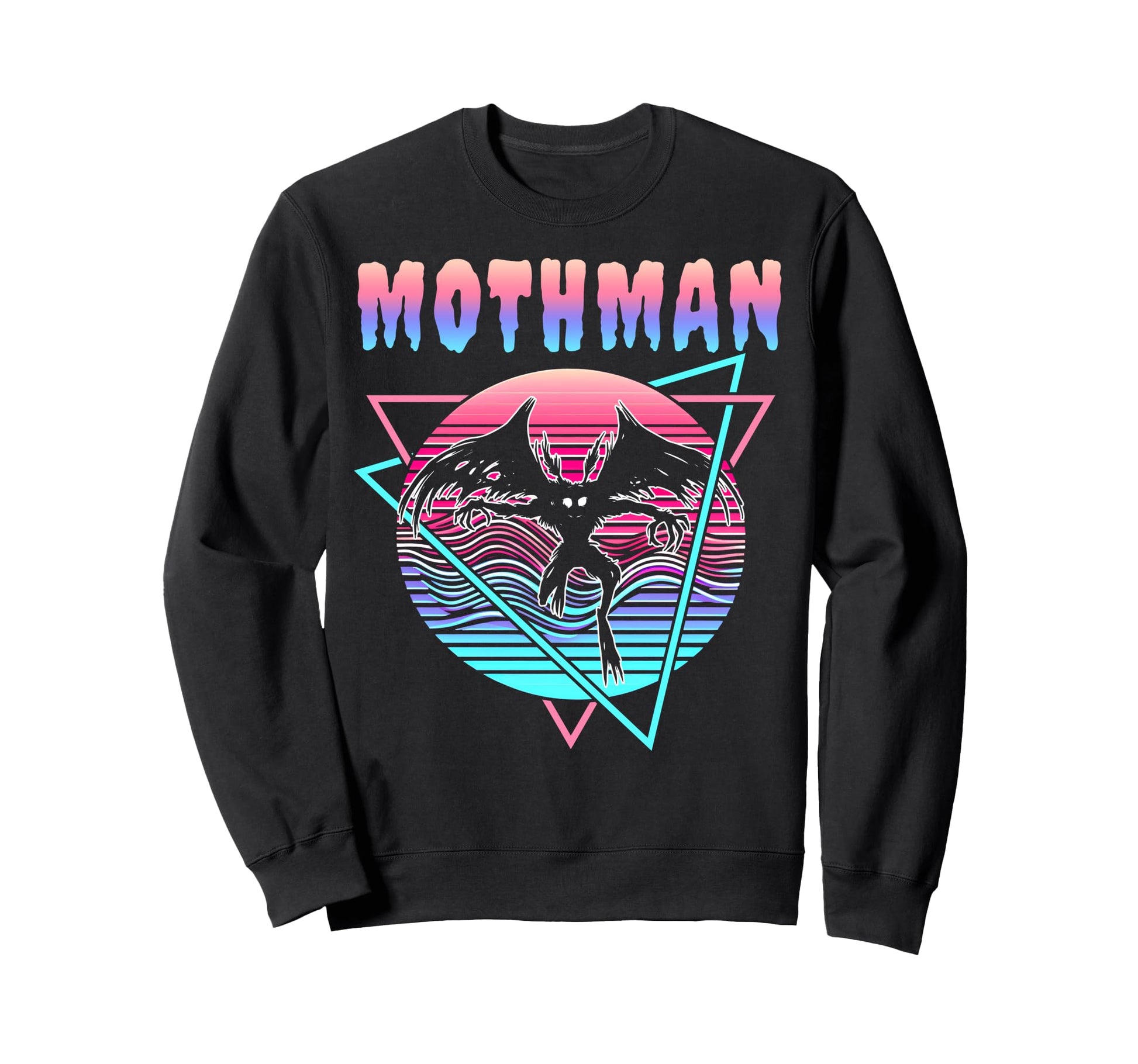Vaporwave Aesthetic Mothman Sweatshirt - Fun Novelty Design for Adults - T-Shirt, Sweatshirt, Hoodie