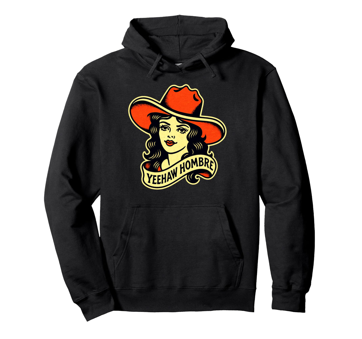 Yeehaw Hombre Cowgirl Tattoo Western Hoodie - Aesthetic Graphic Men Women - T-Shirt, Sweatshirt, Hoodie