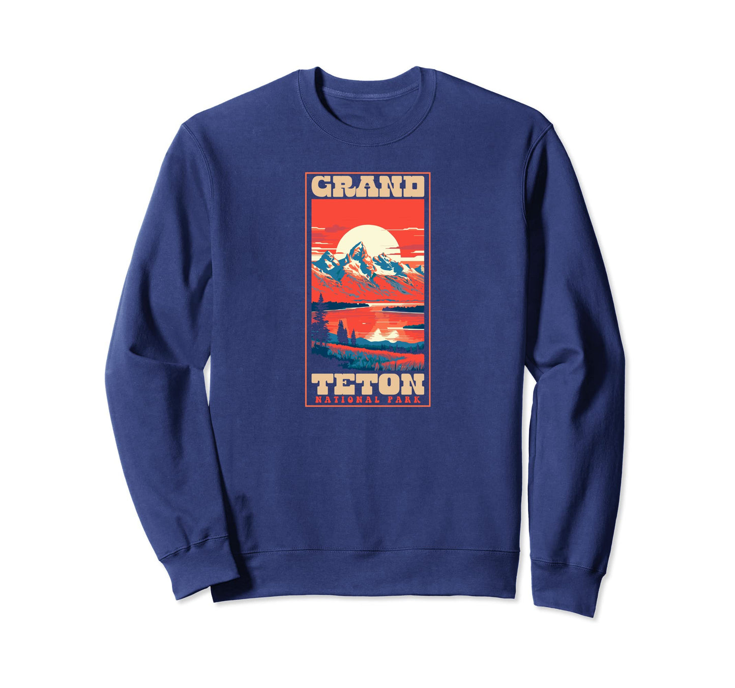 Grand Teton National Park 1980S Sweatshirt - Fun Novelty Design Unisex - T-Shirt, Sweatshirt, Hoodie