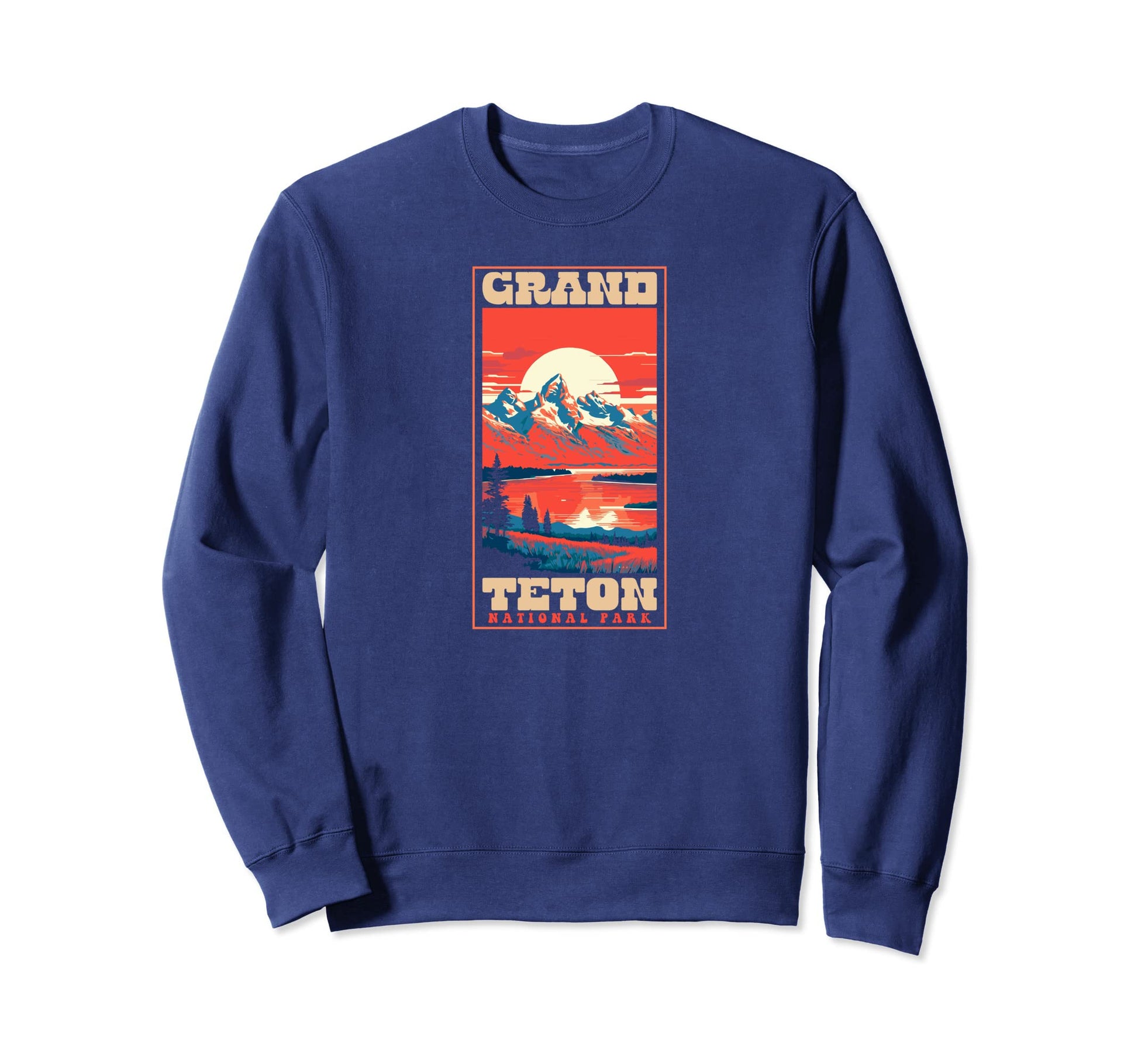 Grand Teton National Park 1980S Sweatshirt - Fun Novelty Design Unisex - T-Shirt, Sweatshirt, Hoodie