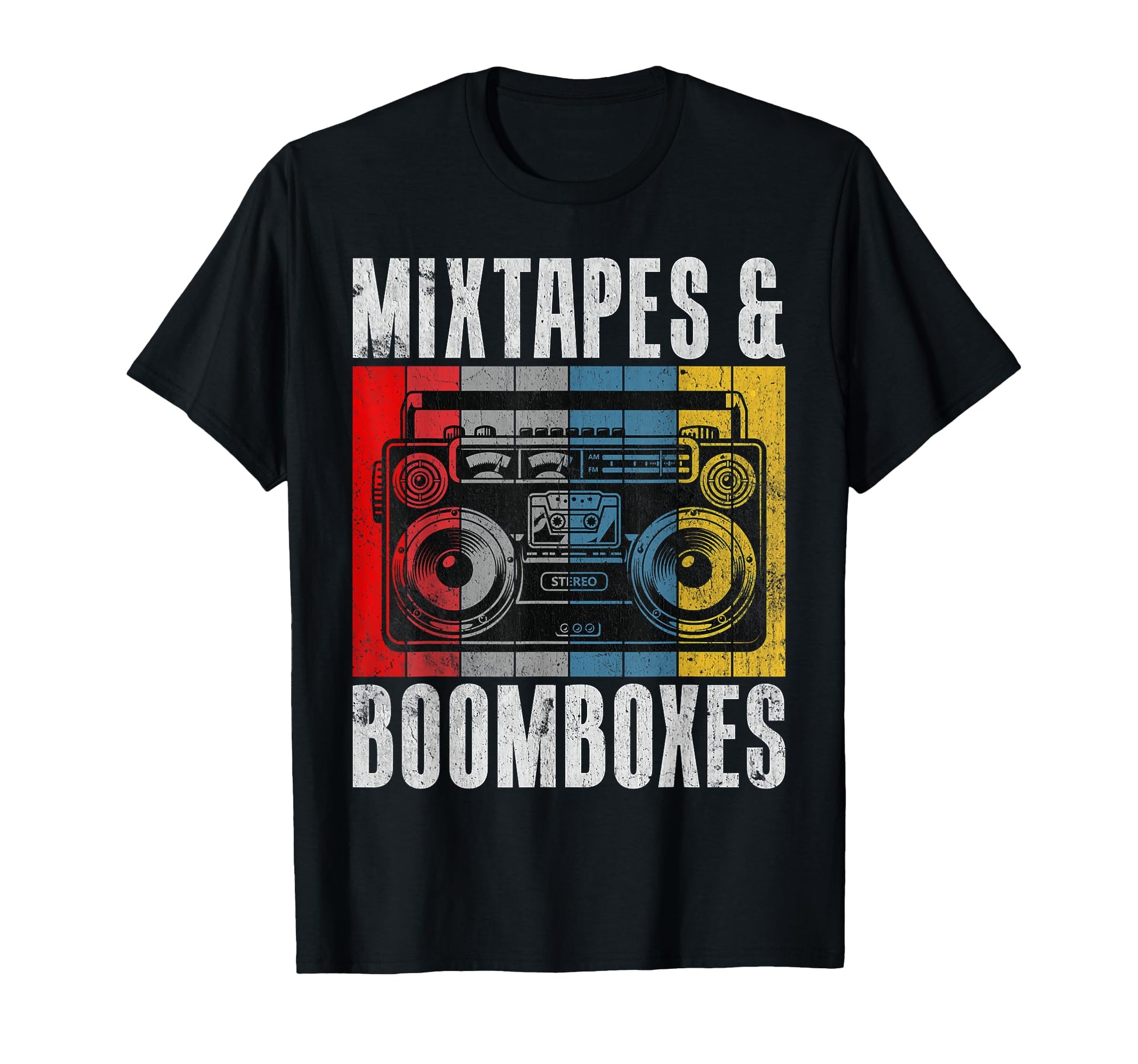 Mixtapes And Boomboxes 90S Hip Hop T-Shirt - Custom Art Print for Adults - T-Shirt, Sweatshirt, Hoodie
