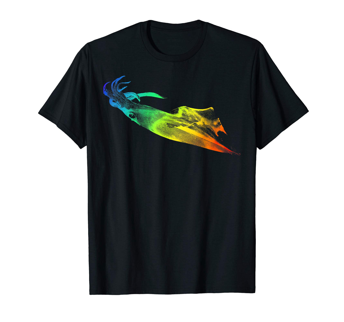 Great Squid Colorful Rainbow T-Shirt - Casual Everyday Wear Men Women - T-Shirt, Sweatshirt, Hoodie