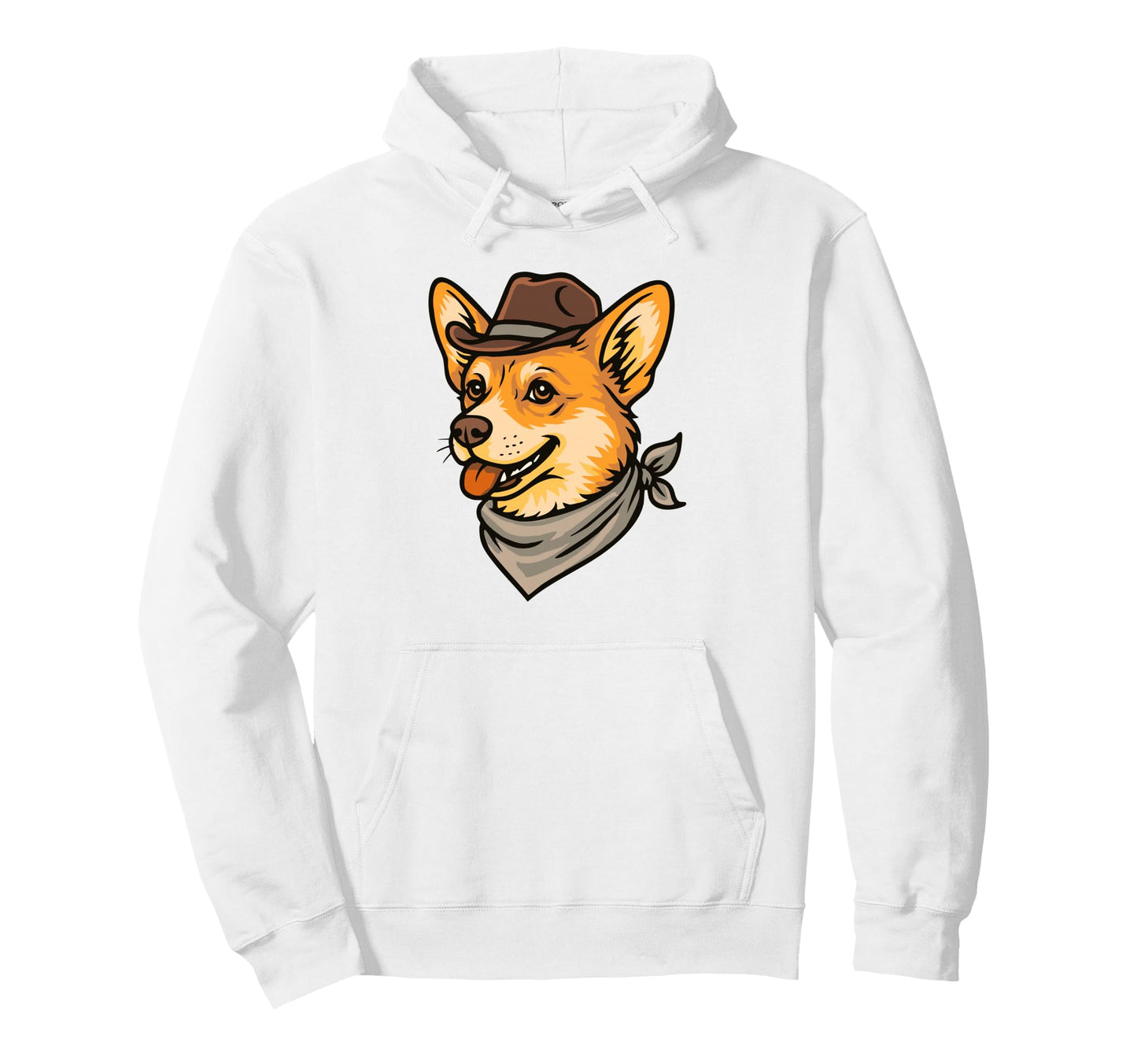 Funny Cowboy Corgi Drawing Corg Mom Hoodie - Trendy Graphic Men Women - T-Shirt, Sweatshirt, Hoodie