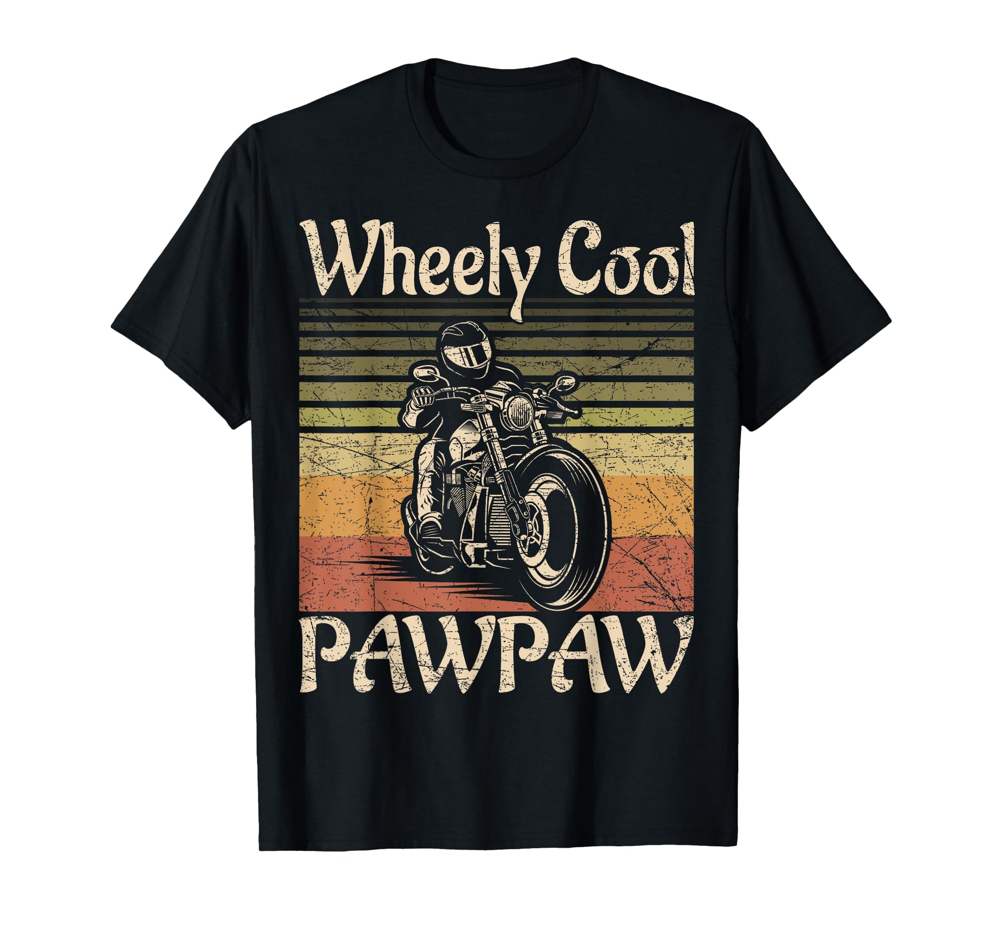 Wheely Biker Pawpaw Motorcycle Grandpa T-Shirt - Graphic Print for Adults - T-Shirt, Sweatshirt, Hoodie