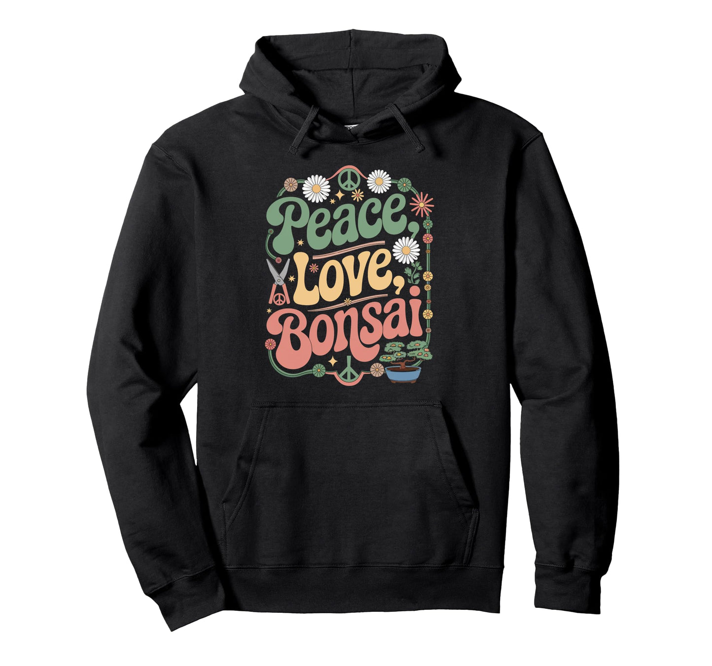 Bonsai Enthusiast 60S 70S Hippie Hoodie - Casual Everyday Wear for Adults - T-Shirt, Sweatshirt, Hoodie