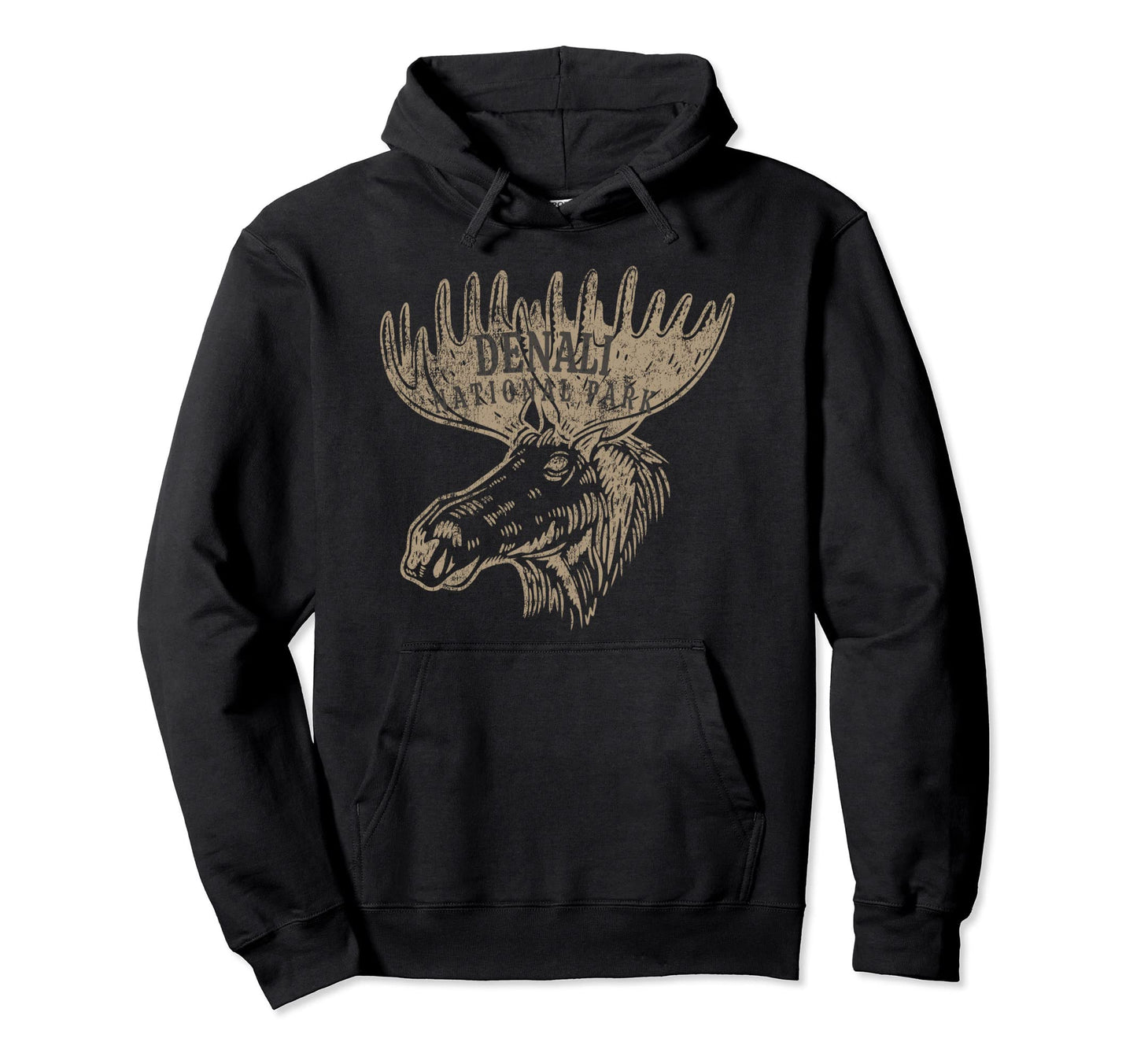 Denali National Park Moose Animal Hoodie - Unique Graphic Men Women - T-Shirt, Sweatshirt, Hoodie