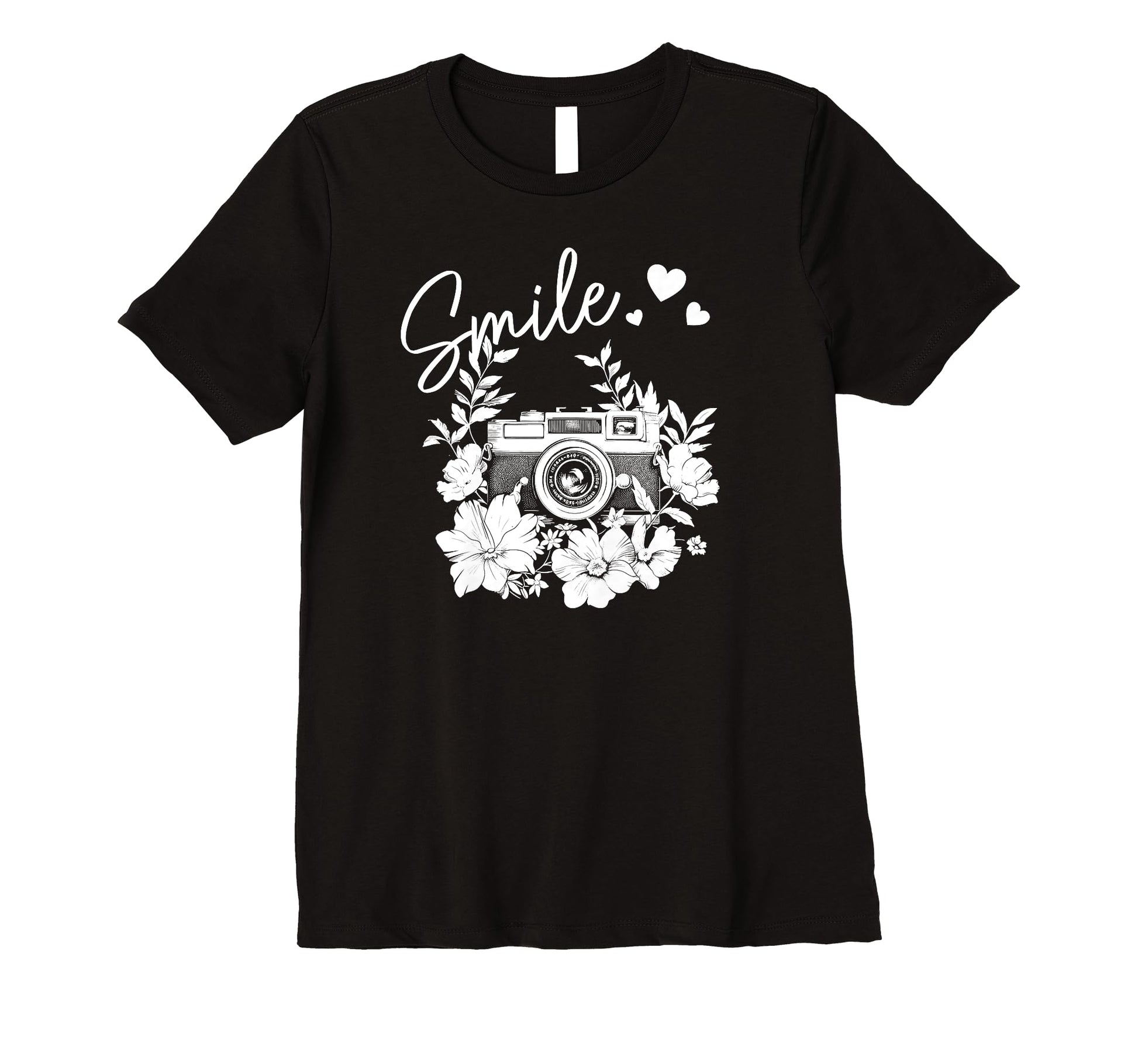 Womens Photographer Smile Camera T-Shirt - Trendy Graphic Men Women - T-Shirt, Sweatshirt, Hoodie