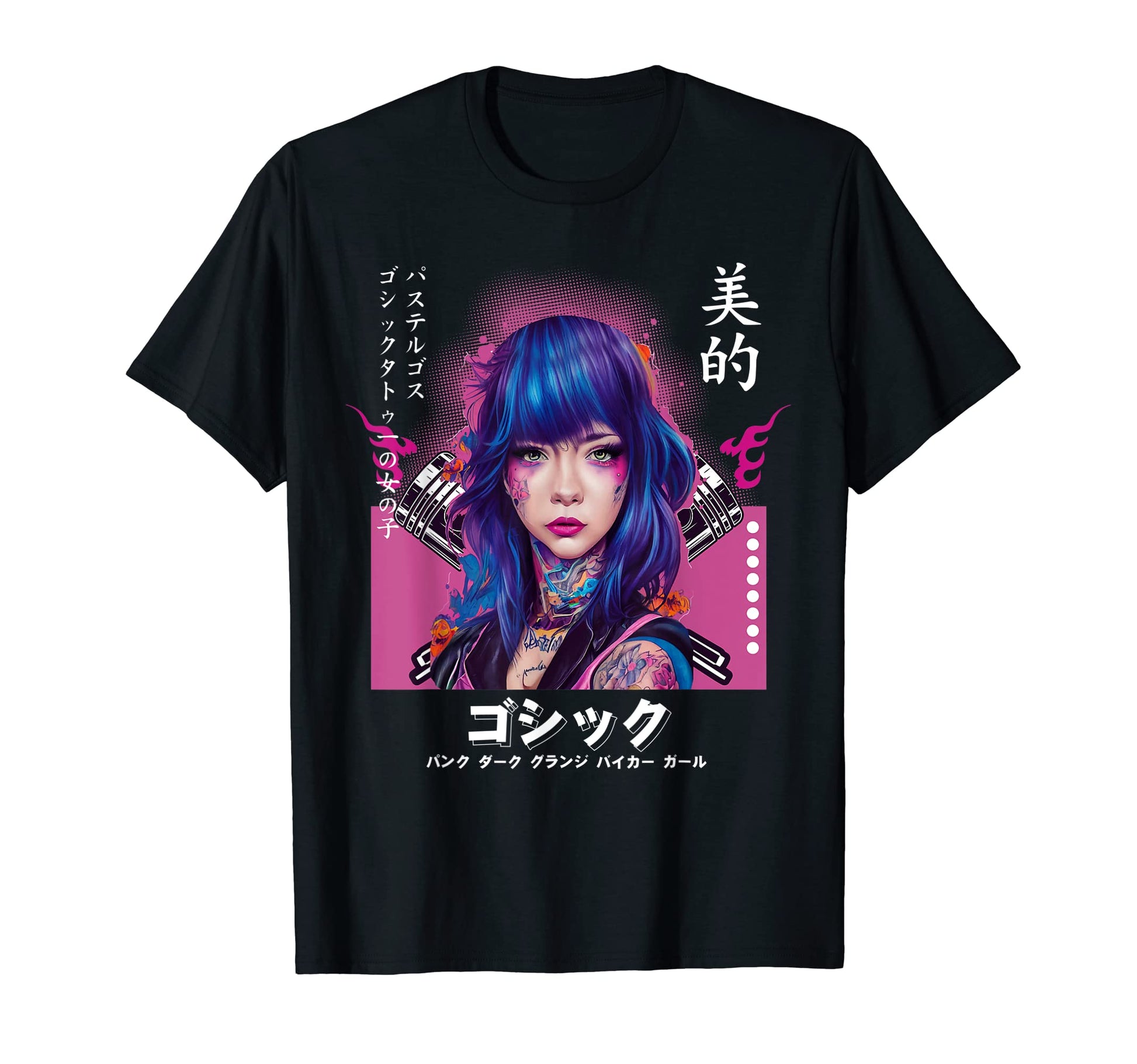 Japanese Motorcycle Biker Tattoo T-Shirt - Novelty Apparel for Adults - T-Shirt, Sweatshirt, Hoodie
