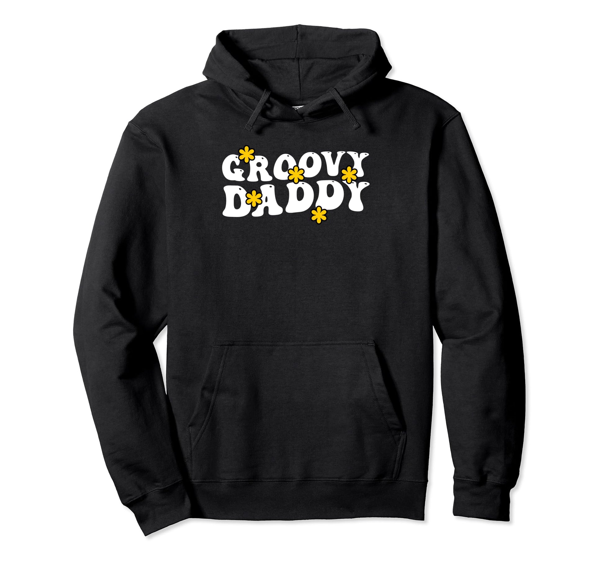 Rainbow Colorful Flowers Groovy Daddy Hoodie - Trendy Graphic for Adults - T-Shirt, Sweatshirt, Hoodie