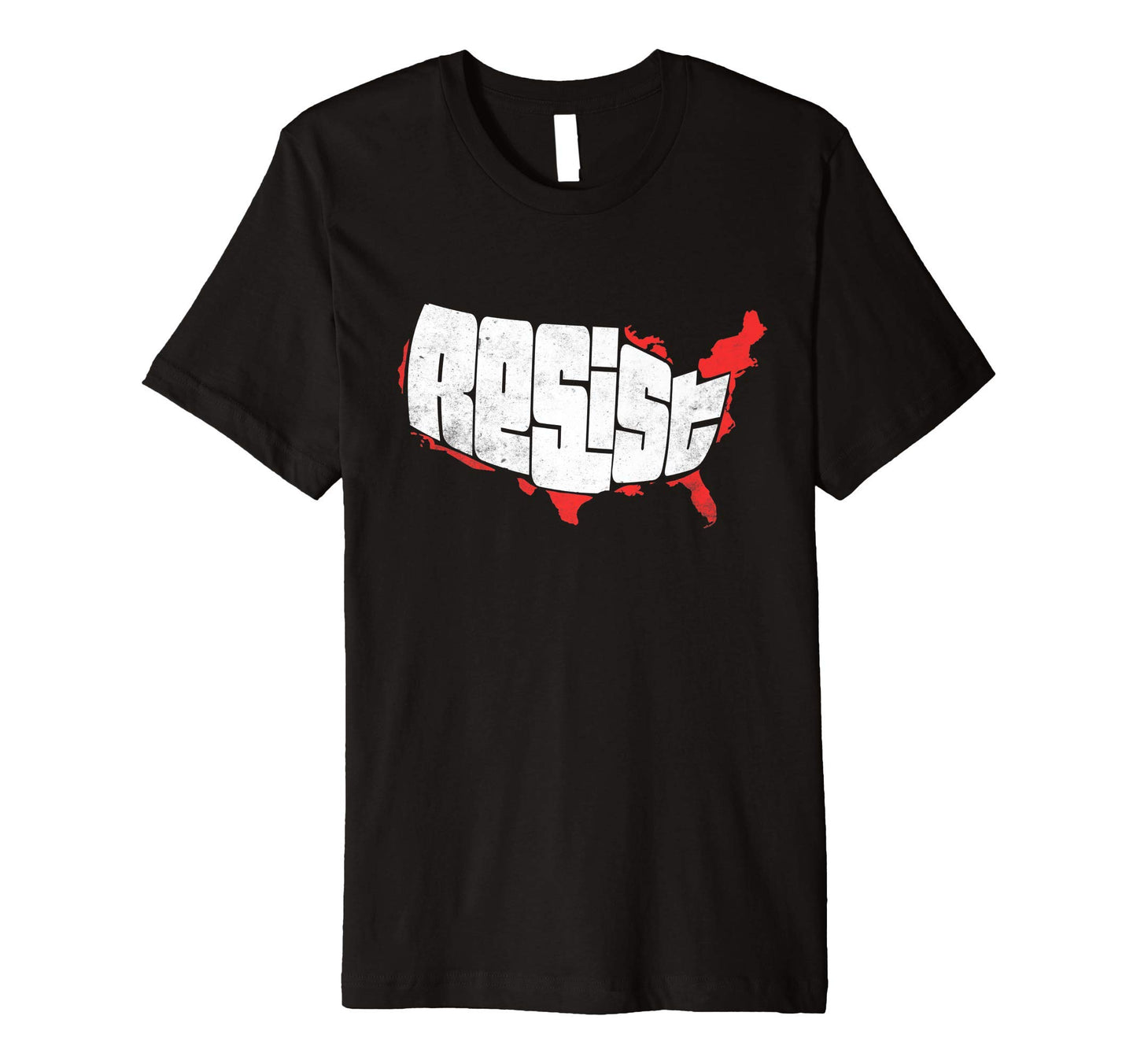 Resist Hand Lettered Lower 48 T-Shirt - Fun Novelty Design for Adults - T-Shirt, Sweatshirt, Hoodie