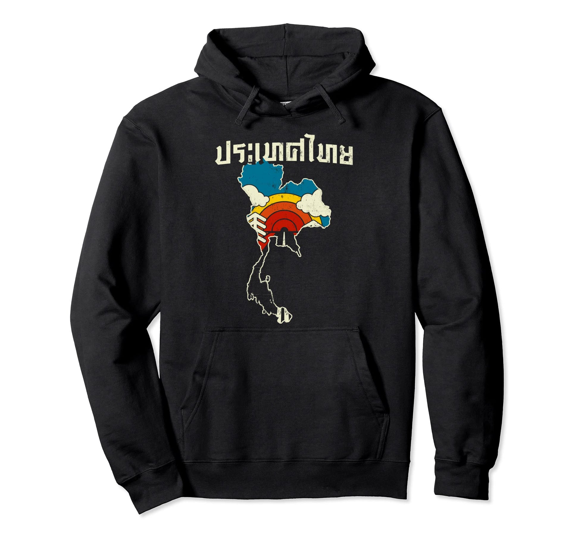 Thailand Thai Letters Country Hoodie - Aesthetic Graphic for Adults - T-Shirt, Sweatshirt, Hoodie