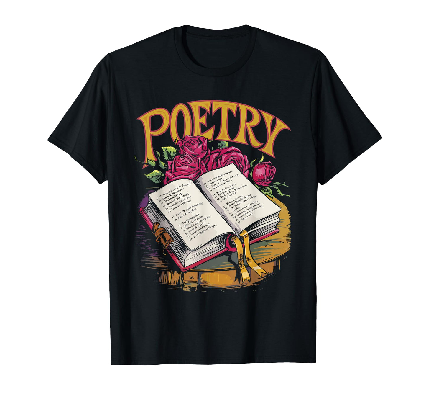 Poetry Distressed Typography T-Shirt - Minimalist Print for Adults - T-Shirt, Sweatshirt, Hoodie