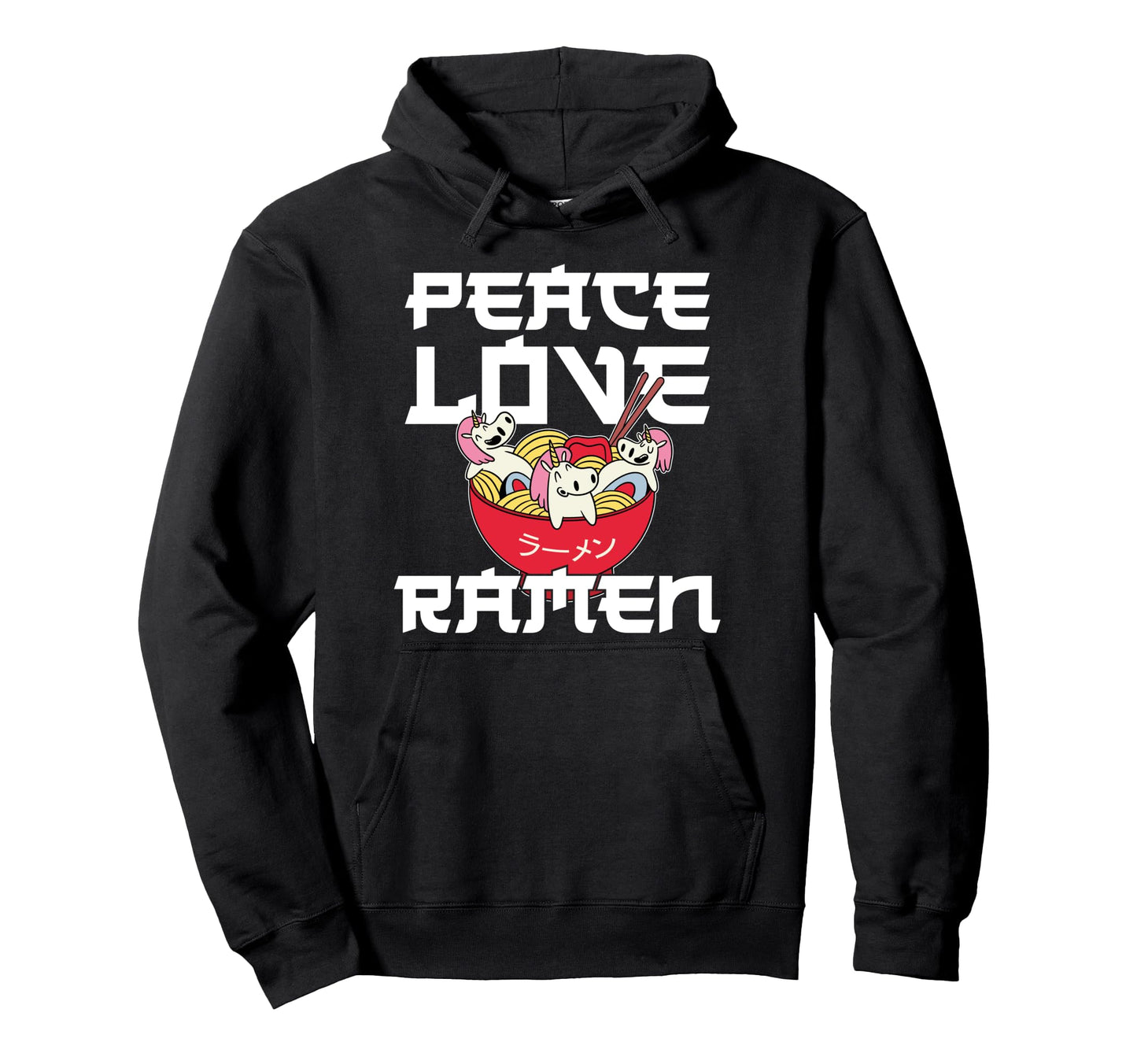 Ramen Noodle Bowl Love Japanese Kawaii Hoodie - Custom Art Print Men Women - T-Shirt, Sweatshirt, Hoodie