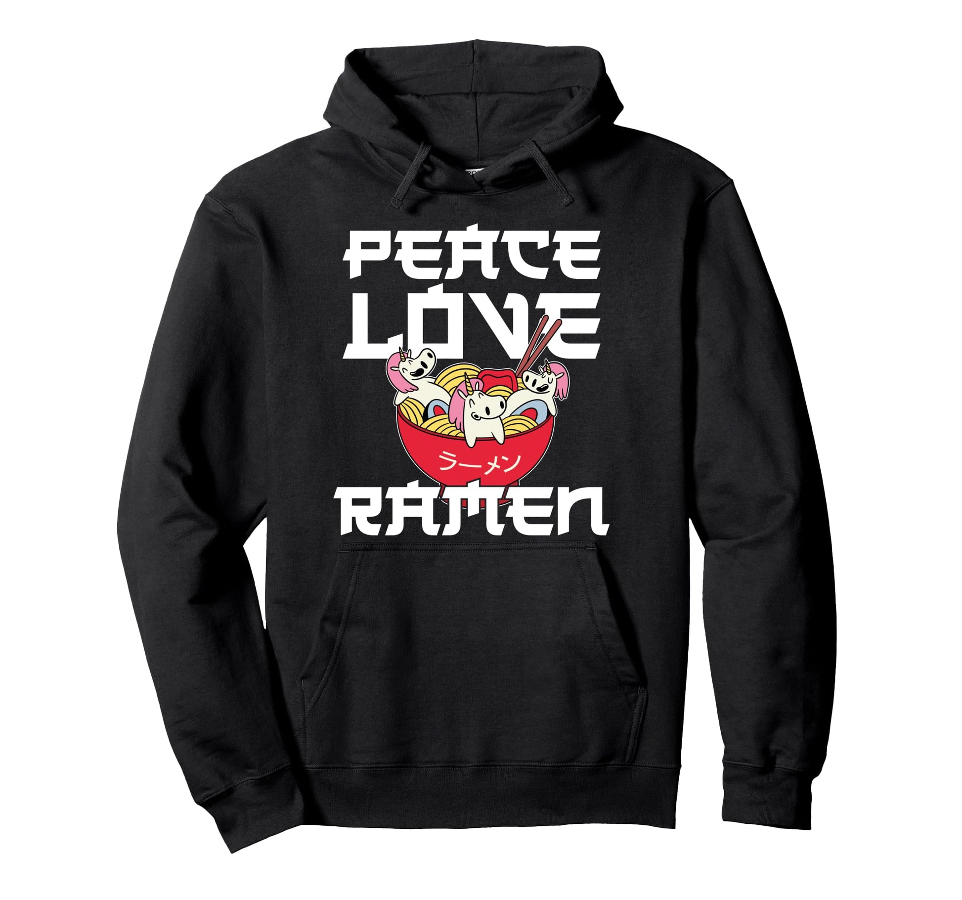 Ramen Noodle Bowl Love Japanese Kawaii Hoodie - Custom Art Print Men Women - T-Shirt, Sweatshirt, Hoodie