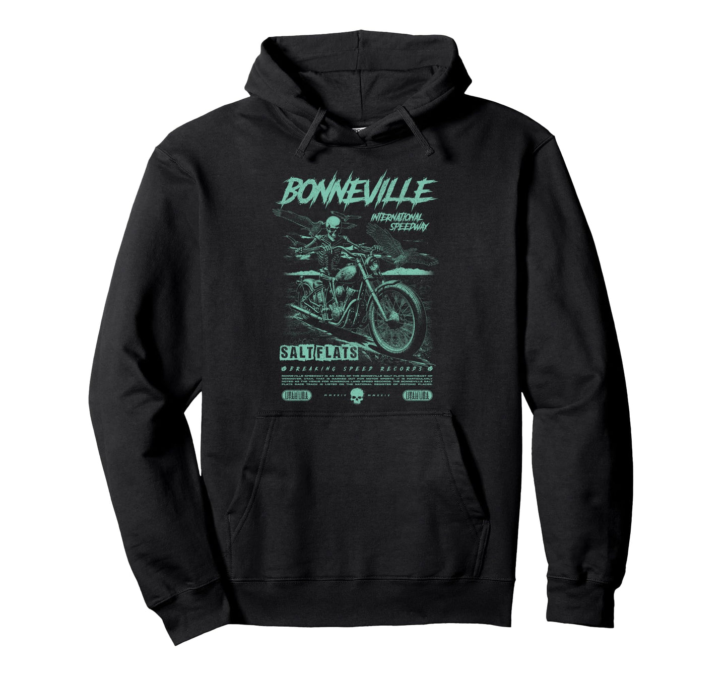 Bonneville Salt Flats Motorcycle Racing Hoodie - Custom Art Print Unisex - T-Shirt, Sweatshirt, Hoodie