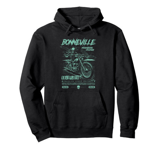 Bonneville Salt Flats Motorcycle Racing Hoodie - Custom Art Print Unisex - T-Shirt, Sweatshirt, Hoodie