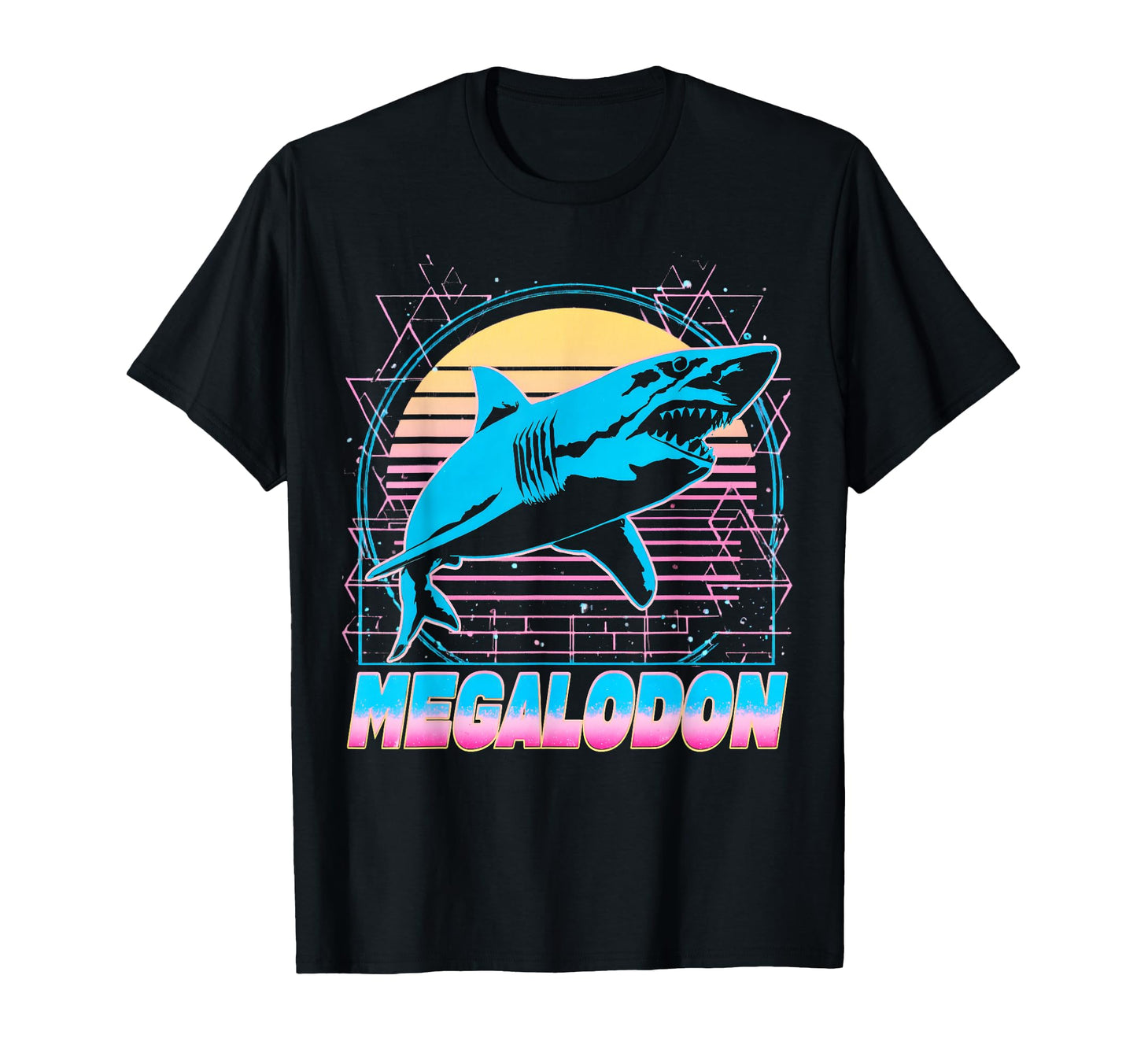 Megalodon Shark Ocean Vaporwave T-Shirt - Streetwear Style Unisex - T-Shirt, Sweatshirt, Hoodie