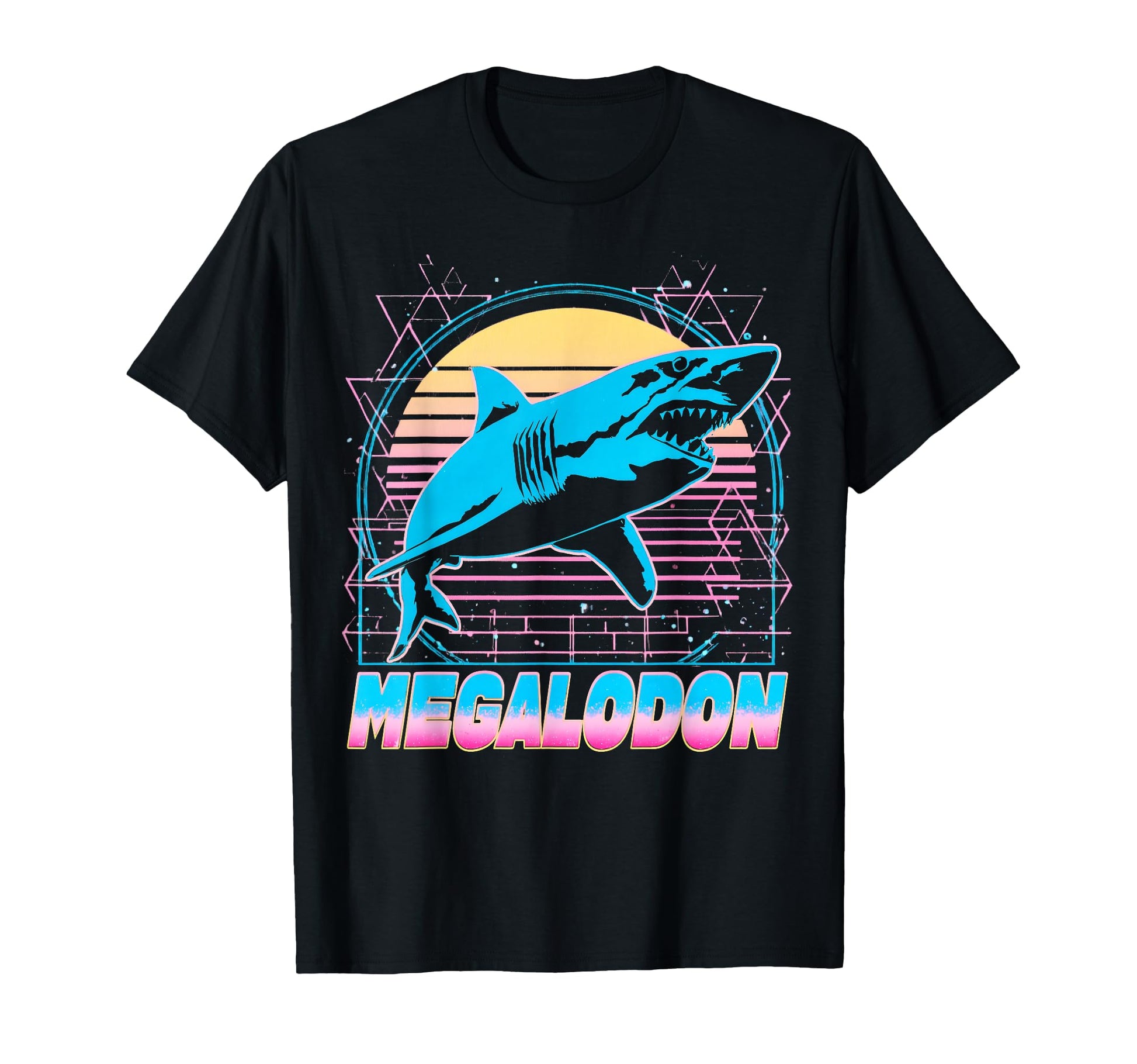 Megalodon Shark Ocean Vaporwave T-Shirt - Streetwear Style Unisex - T-Shirt, Sweatshirt, Hoodie