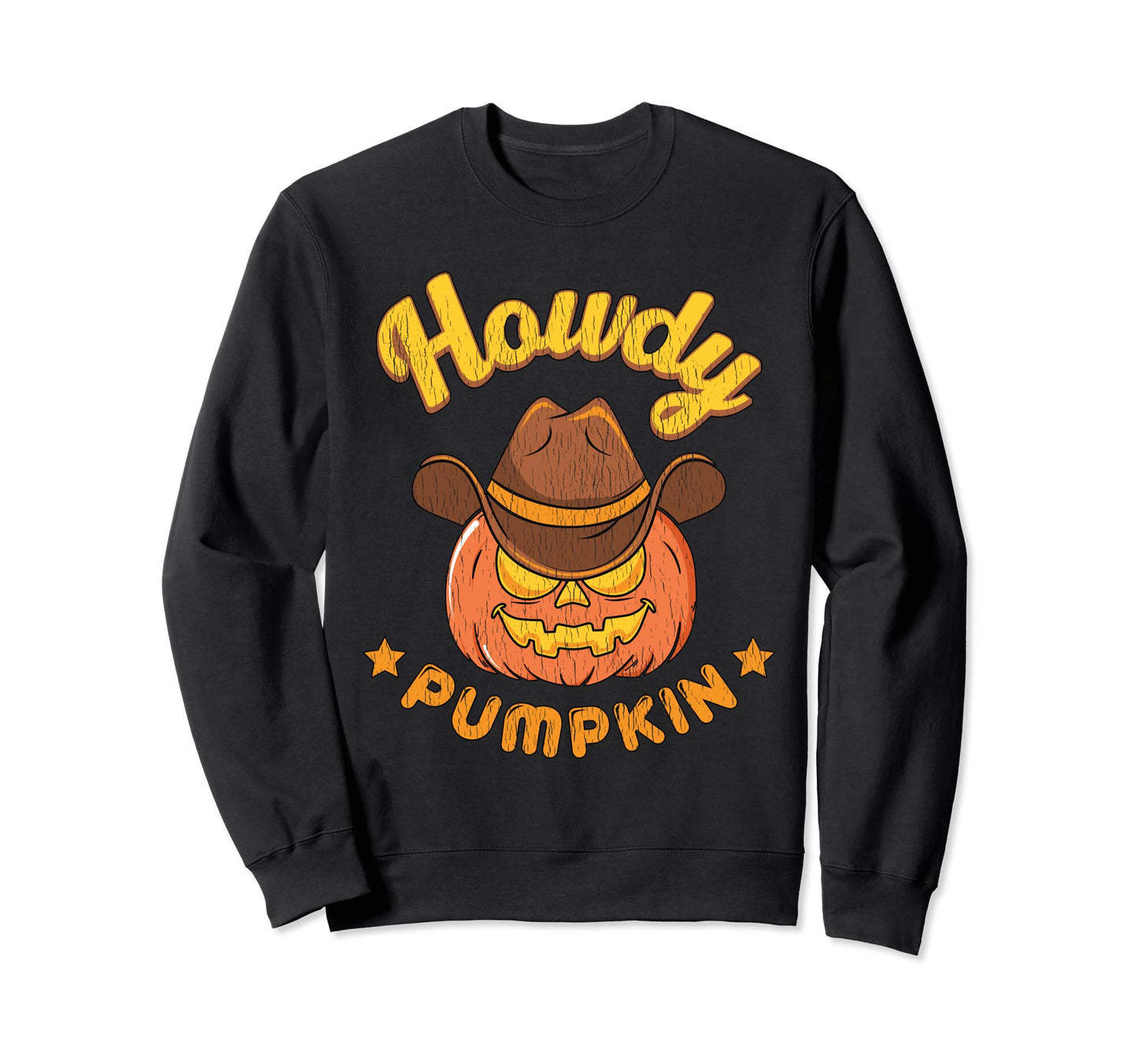 Howdy Pumpkin Western Cowboy Sweatshirt - Minimalist Print for Adults - T-Shirt, Sweatshirt, Hoodie
