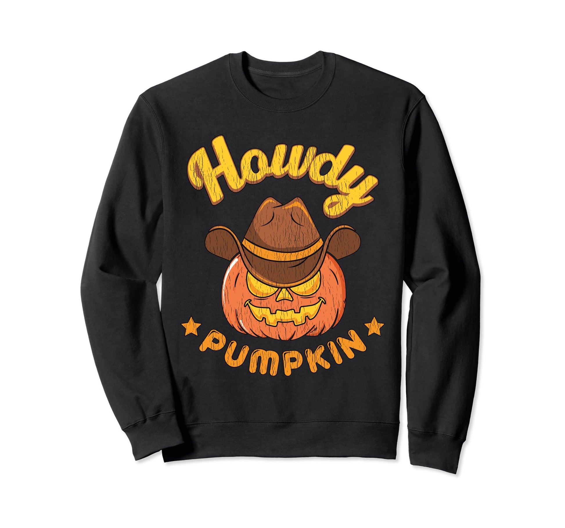 Howdy Pumpkin Western Cowboy Sweatshirt - Minimalist Print for Adults - T-Shirt, Sweatshirt, Hoodie