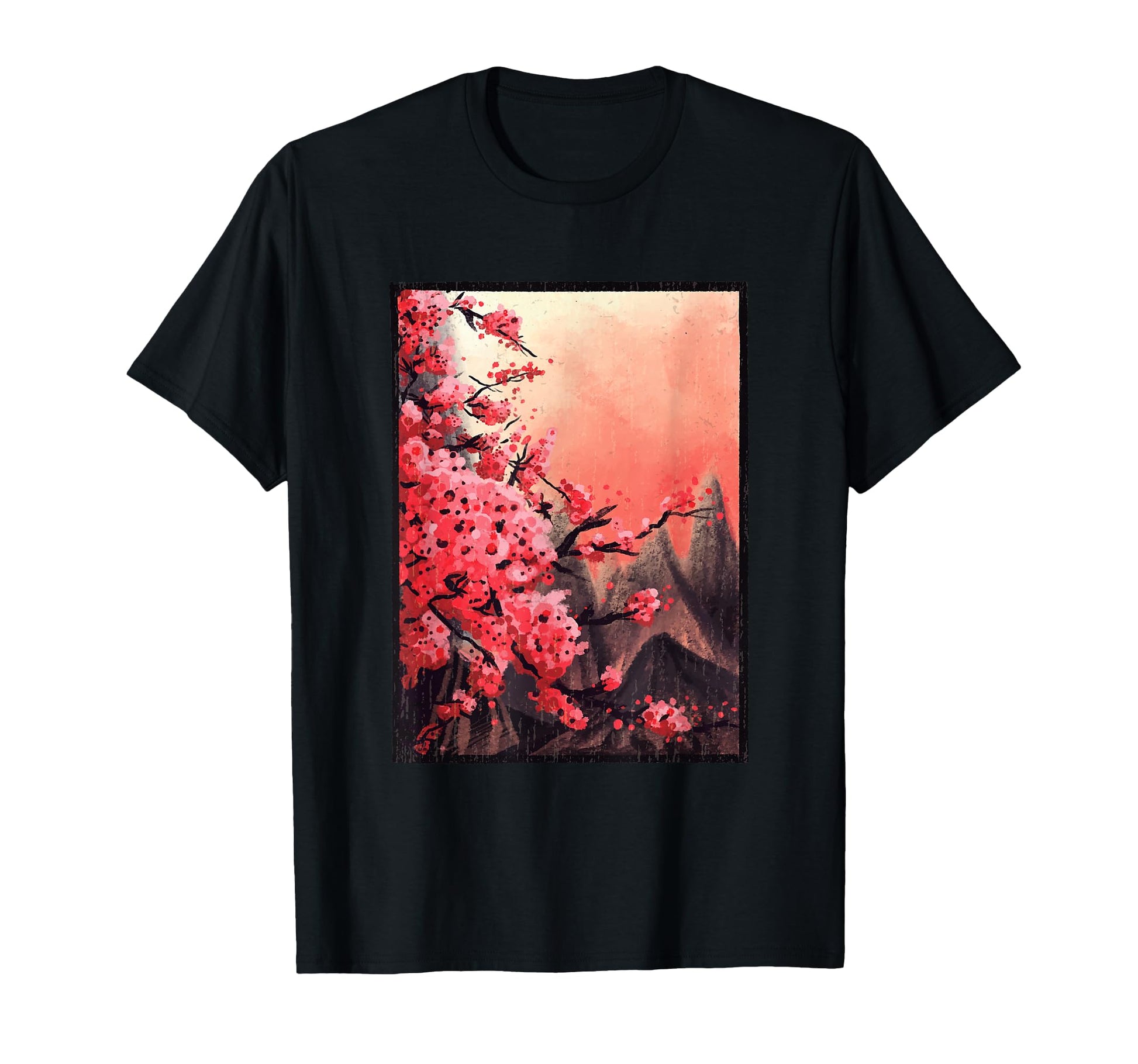 Vaporwave Aesthetic Japanese Cherry Blossom T-Shirt - Graphic Print Unisex - T-Shirt, Sweatshirt, Hoodie
