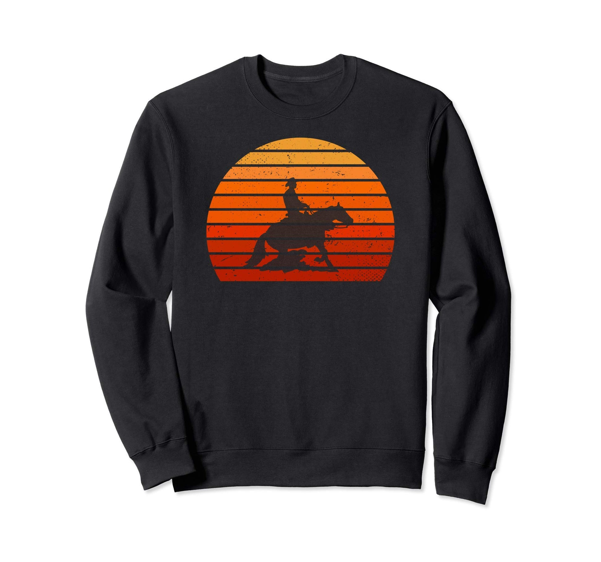 Cowboy Rodeo Horse Sunset Sweatshirt - Aesthetic Graphic for Adults - T-Shirt, Sweatshirt, Hoodie