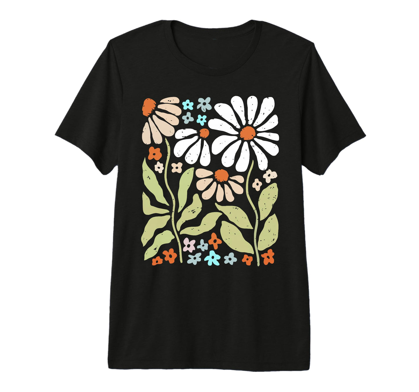 Wildflowers Flowers Pattern T-Shirt - Casual Everyday Wear for Adults - T-Shirt, Sweatshirt, Hoodie
