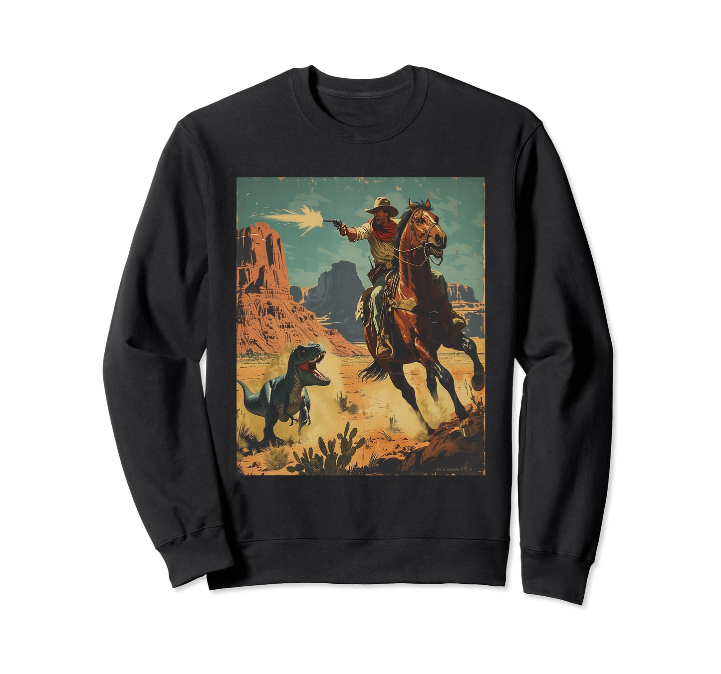 Desert Cowboy Riding Horse Sweatshirt - Novelty Apparel for Adults - T-Shirt, Sweatshirt, Hoodie