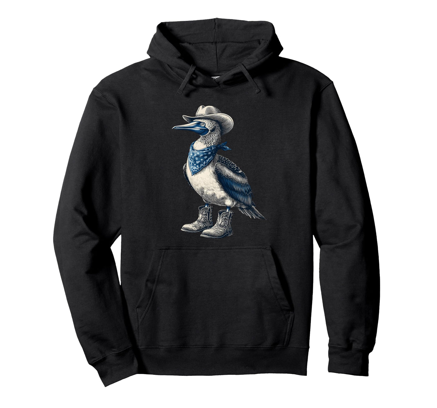 Blue Footed Booby Cowboy Cowgirl Western Hoodie - Aesthetic Graphic Unisex - T-Shirt, Sweatshirt, Hoodie