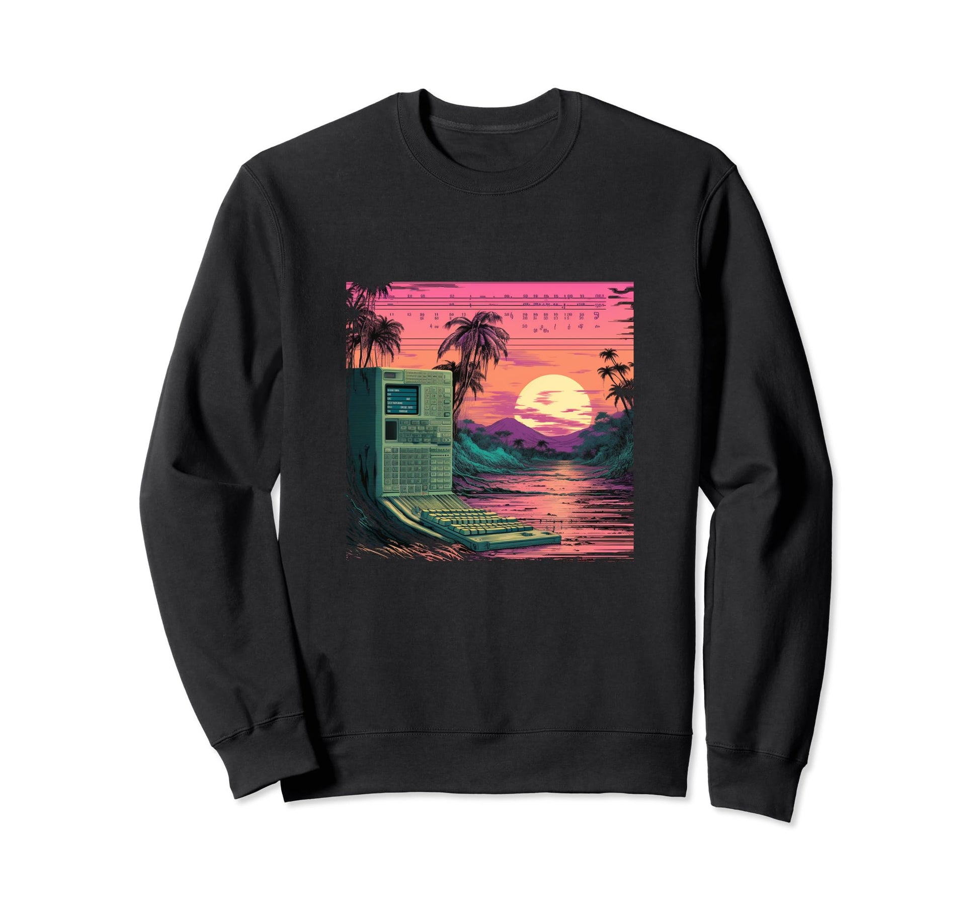 Vaperwave Aesthetic Glitch Anime Sweatshirt - Trendy Graphic for Adults - T-Shirt, Sweatshirt, Hoodie