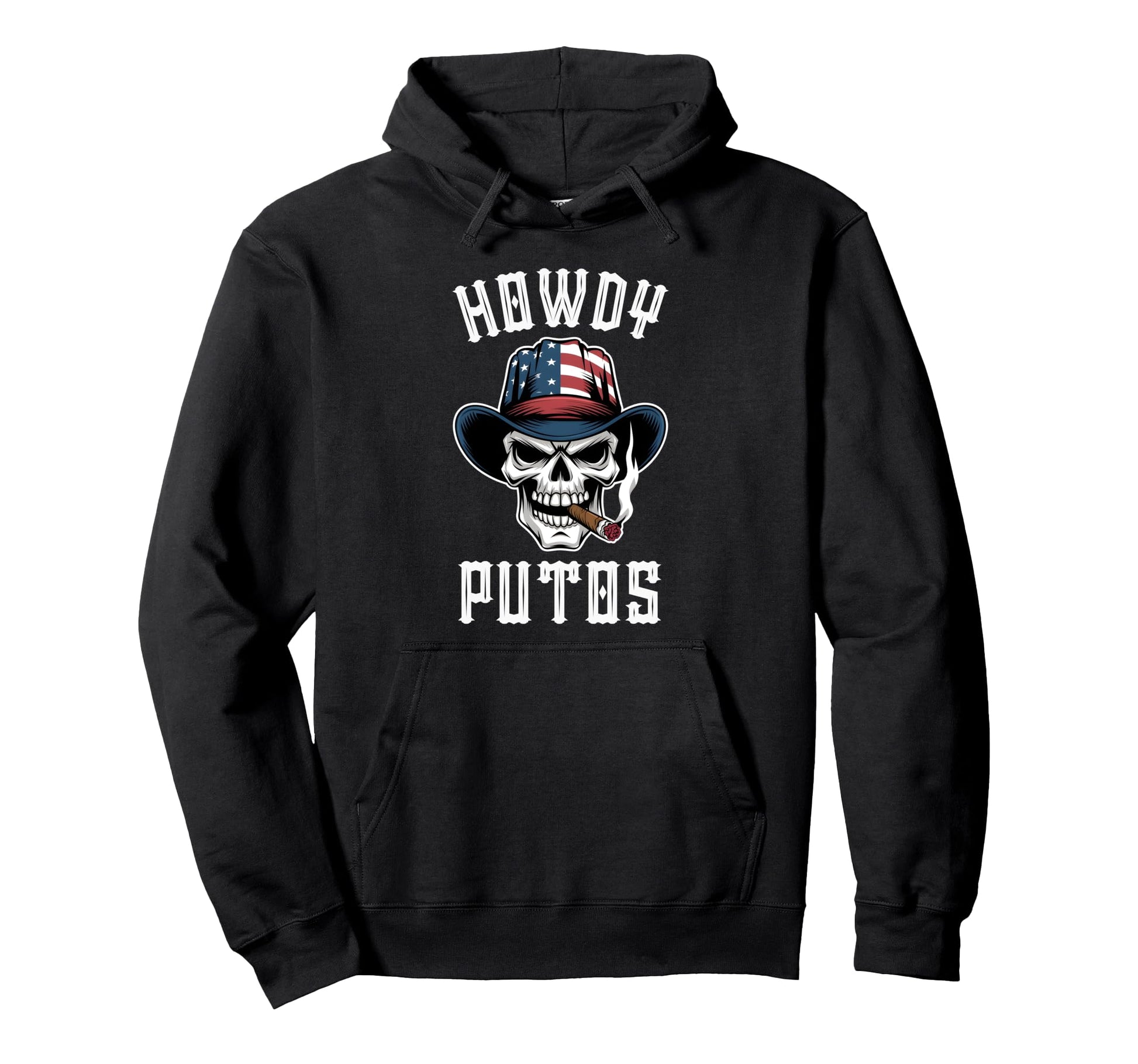 Howdy Putos Funny Western Cowboy Skull Hoodie - Graphic Print Men Women - T-Shirt, Sweatshirt, Hoodie