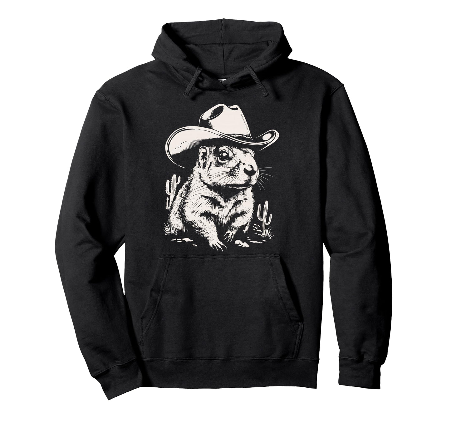 Cowboy Prairie Dog Western Rodeo Desert Hoodie - Unique Graphic Men Women - T-Shirt, Sweatshirt, Hoodie