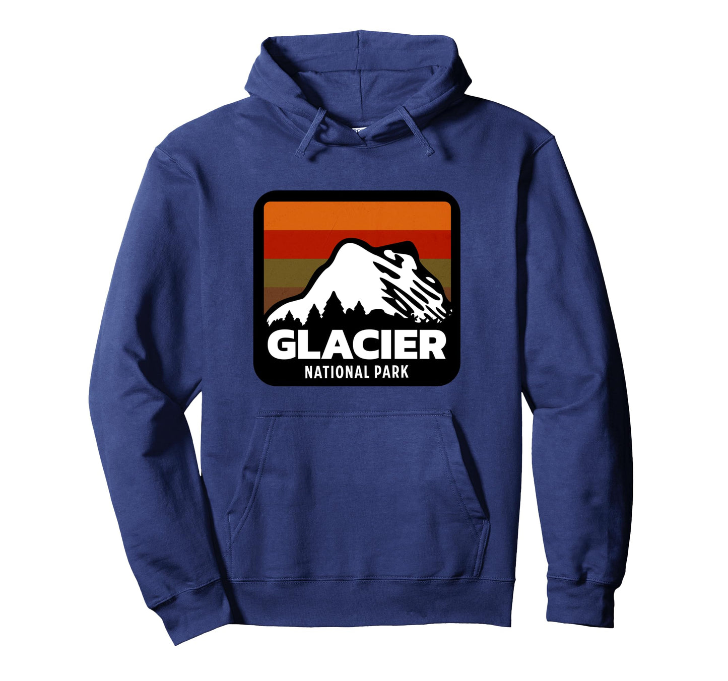 Glacier National Park Montana Family Hoodie - Minimalist Print Men Women - T-Shirt, Sweatshirt, Hoodie
