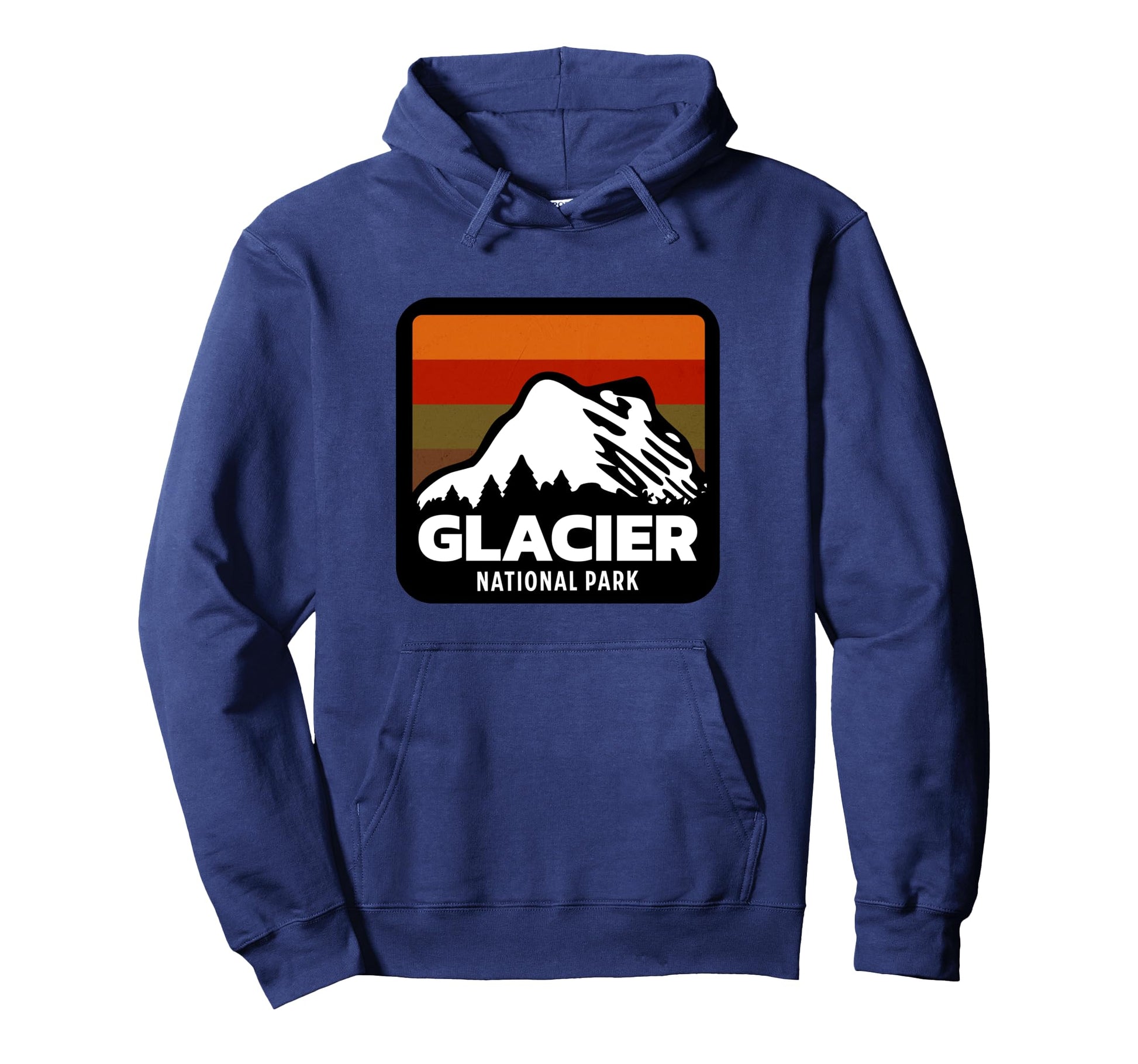Glacier National Park Montana Family Hoodie - Minimalist Print Men Women - T-Shirt, Sweatshirt, Hoodie
