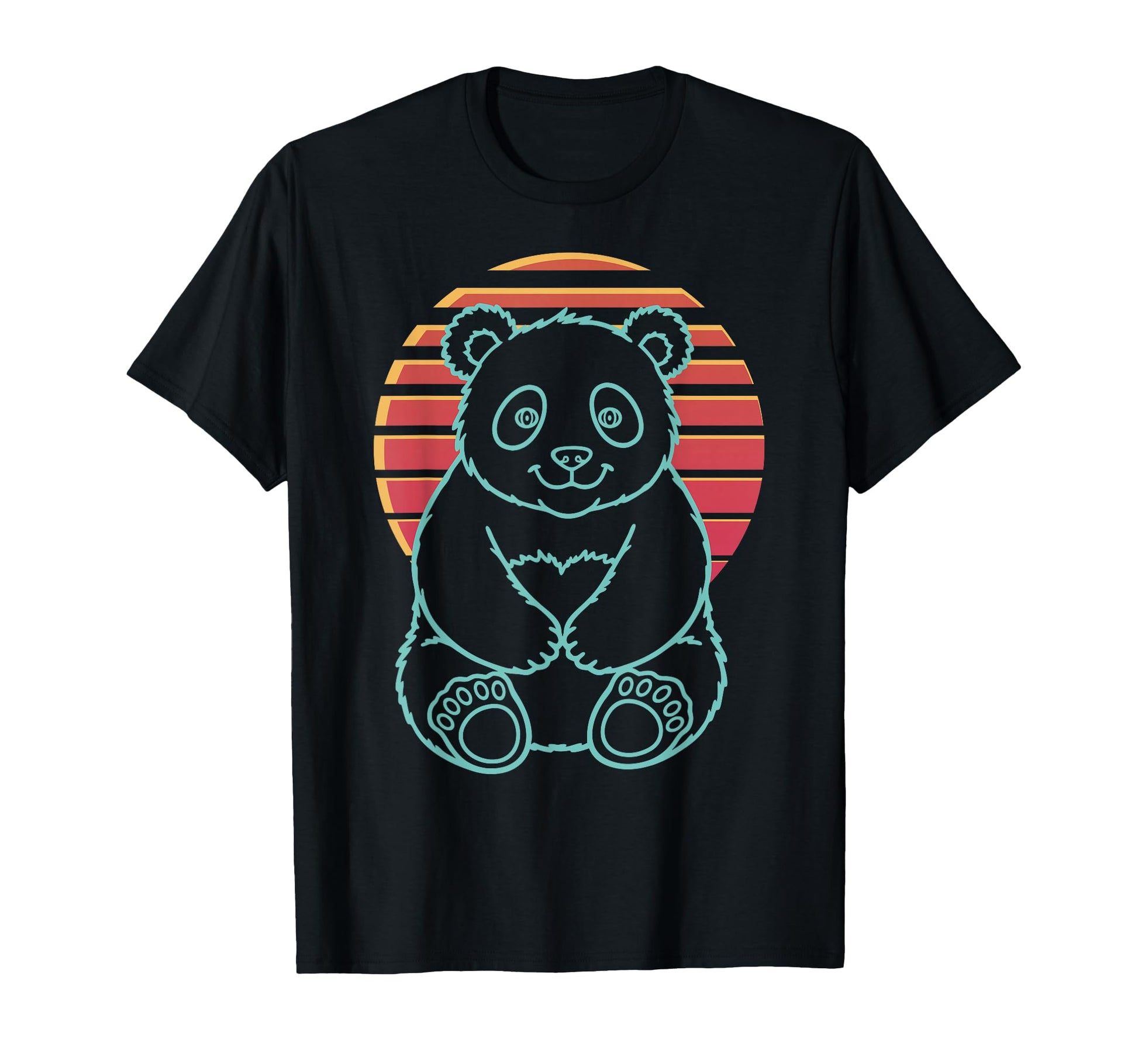 Panda Bear Lover Animal Synthwave 80S T-Shirt - Casual Everyday Wear Unisex - T-Shirt, Sweatshirt, Hoodie